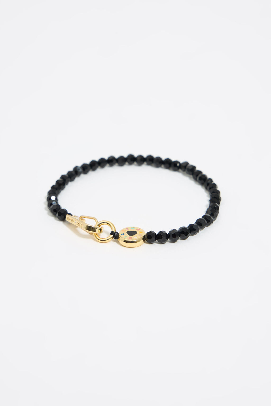 Black crystals logo bracelet