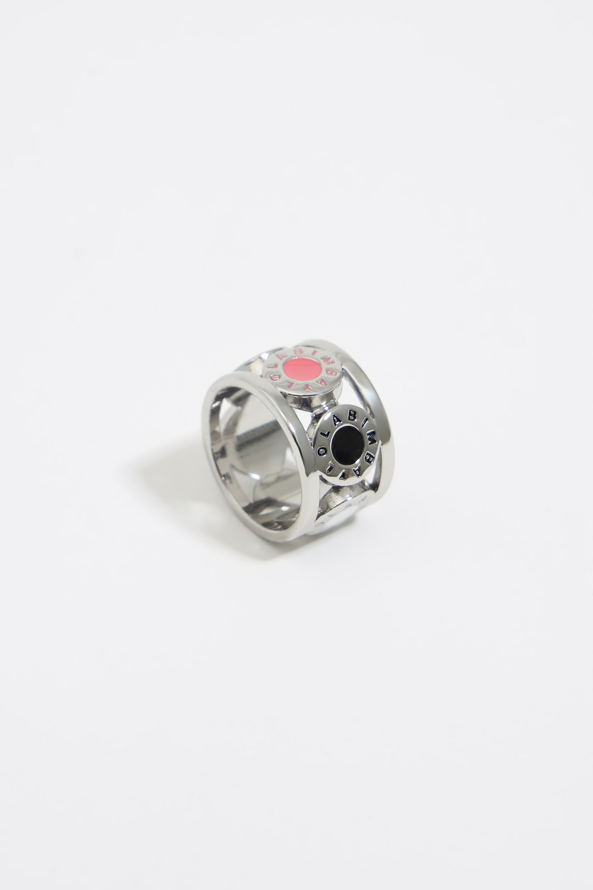 Silver logo ring