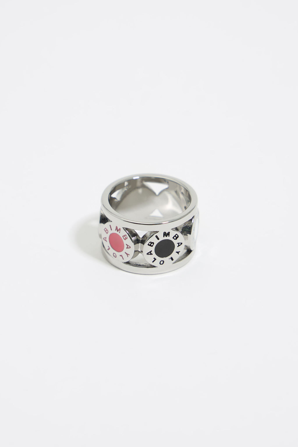 Silver logo ring