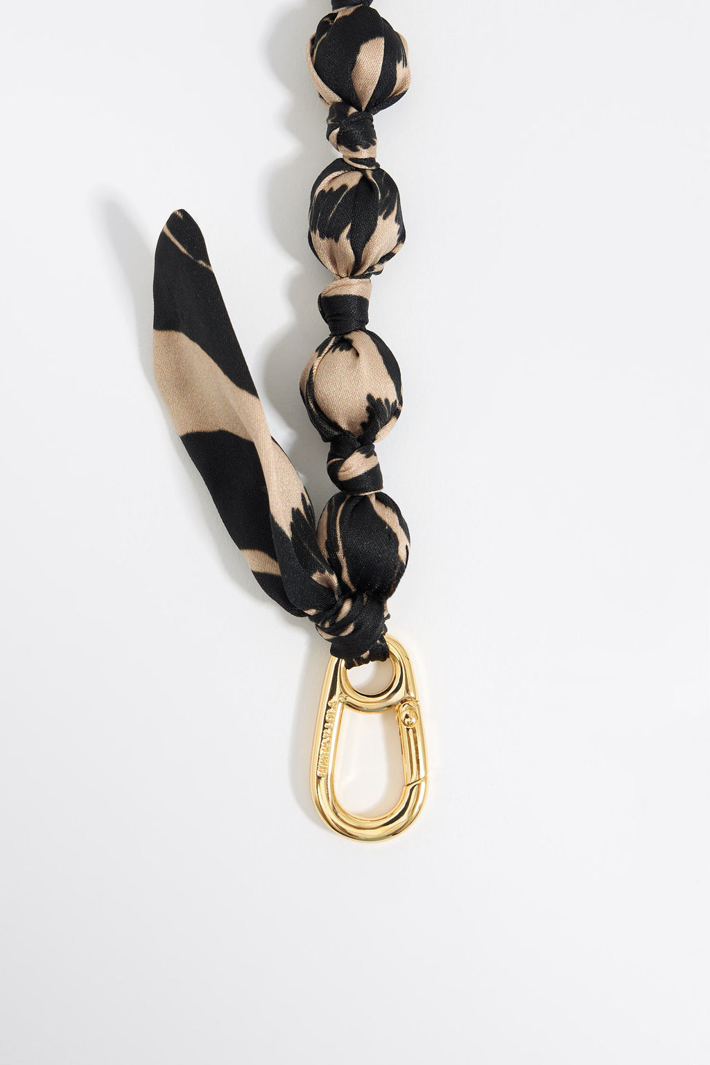 Zebra fabric phone chain