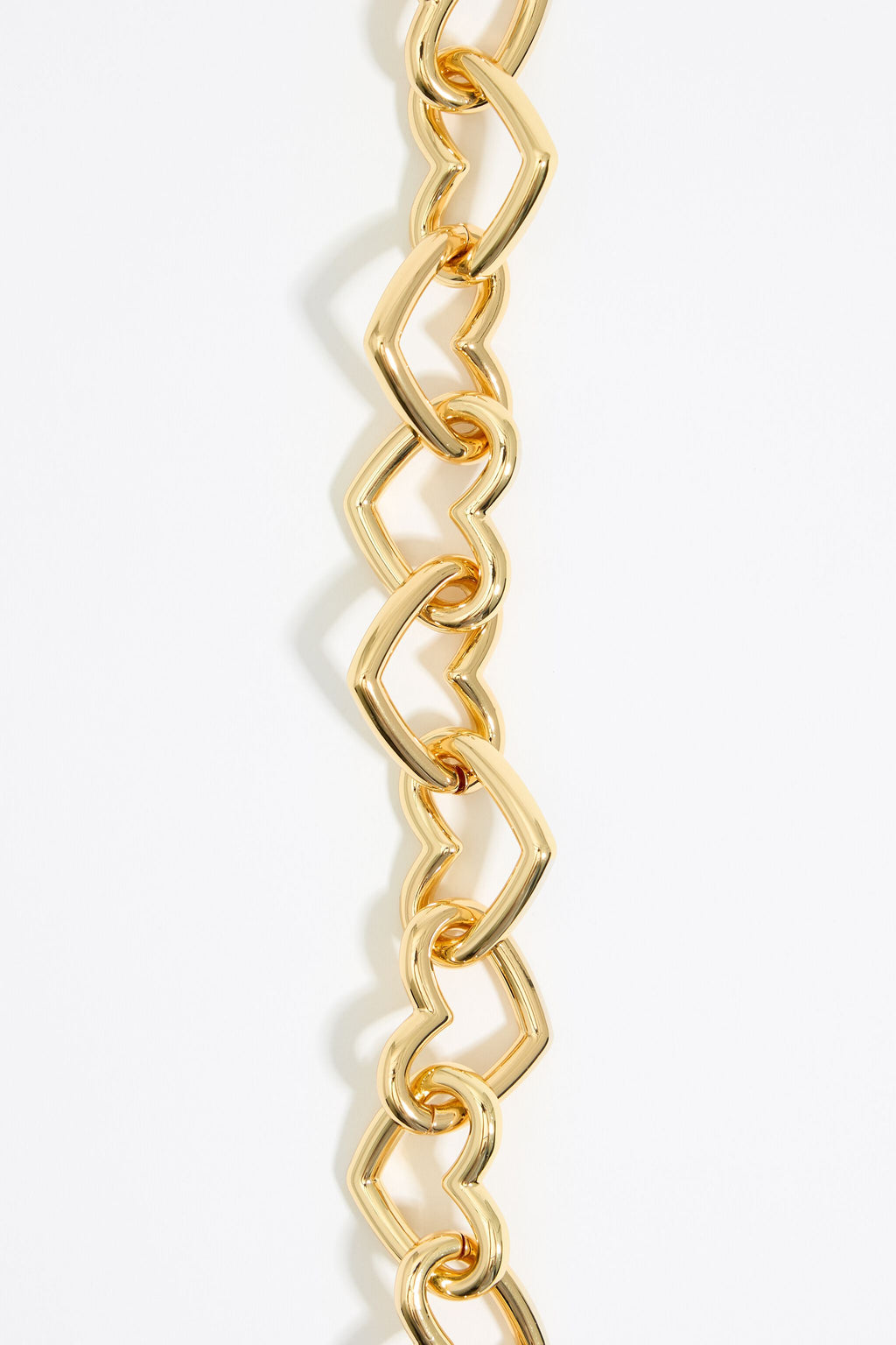 Gold hearts chain necklace