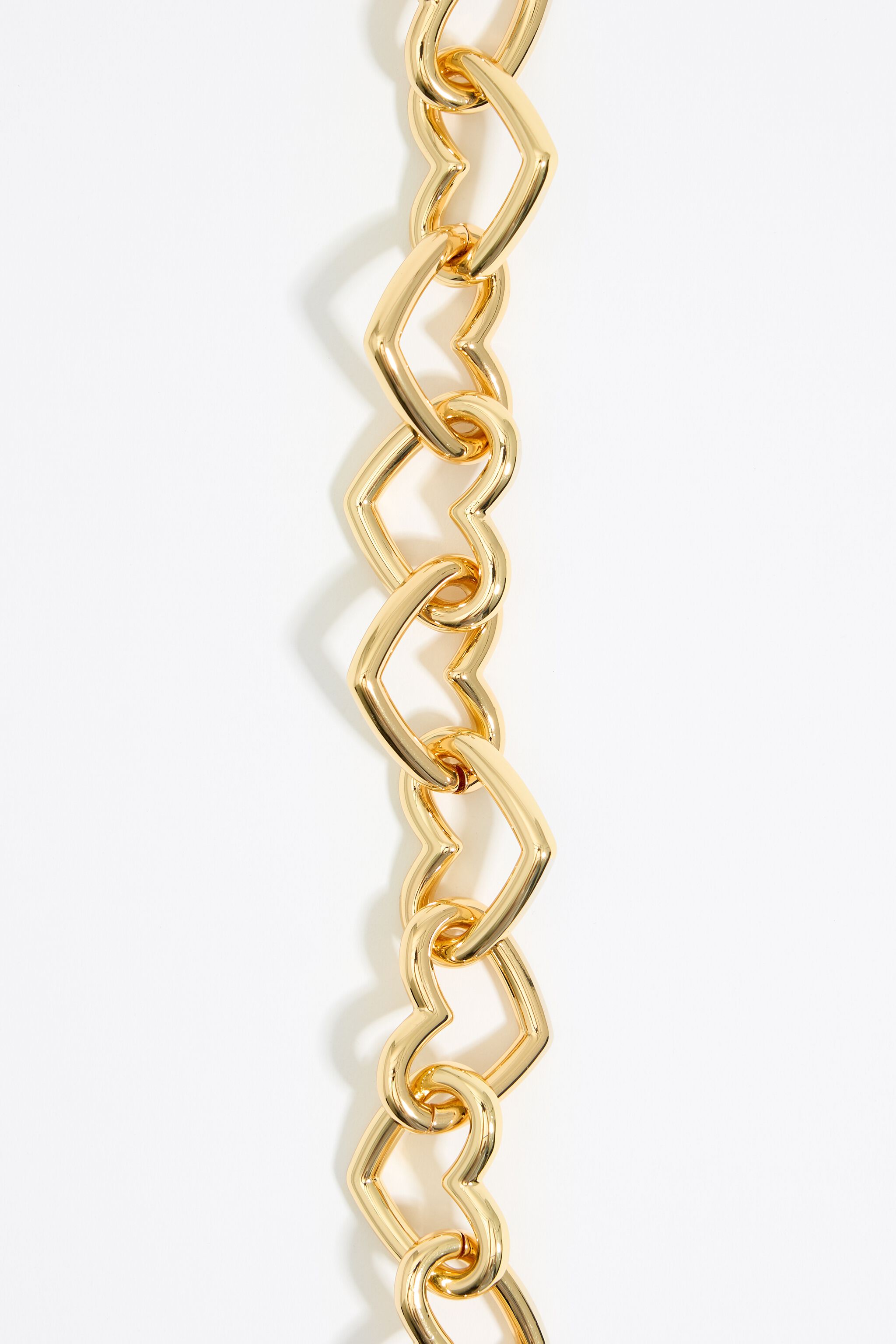 Gold hearts chain necklace