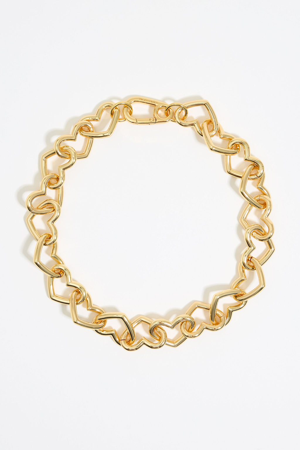 Gold hearts chain necklace