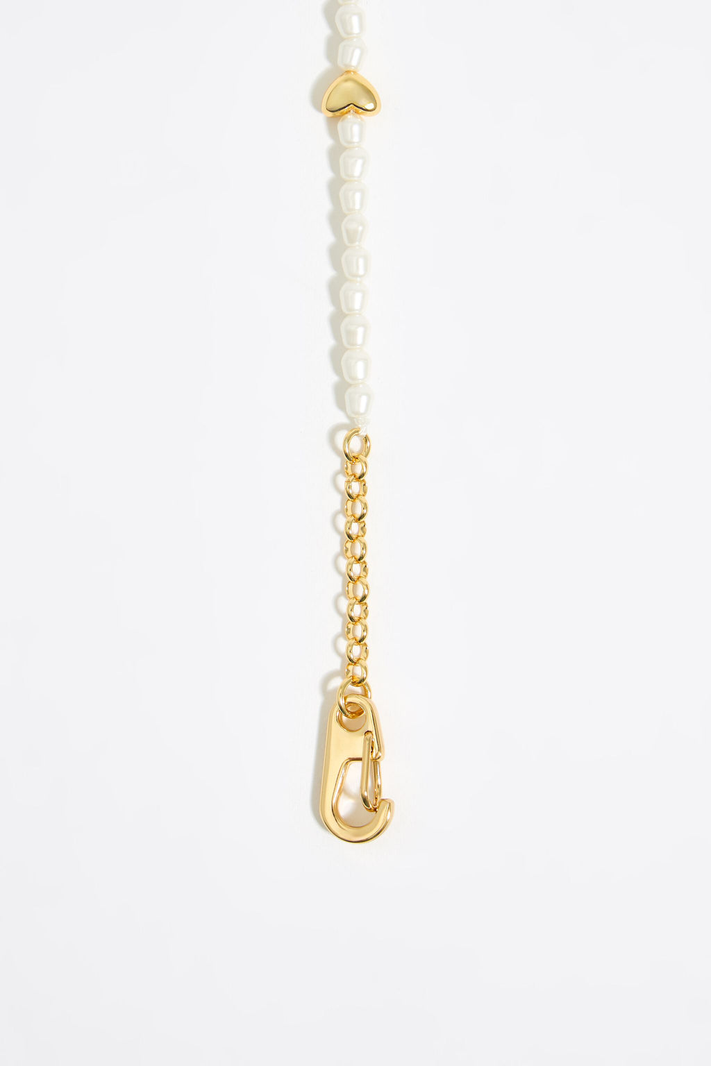 Gold hearts and pearls necklace