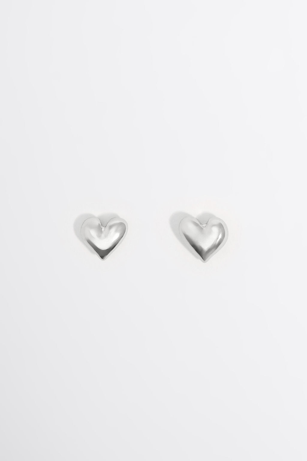 Silver heart earrings