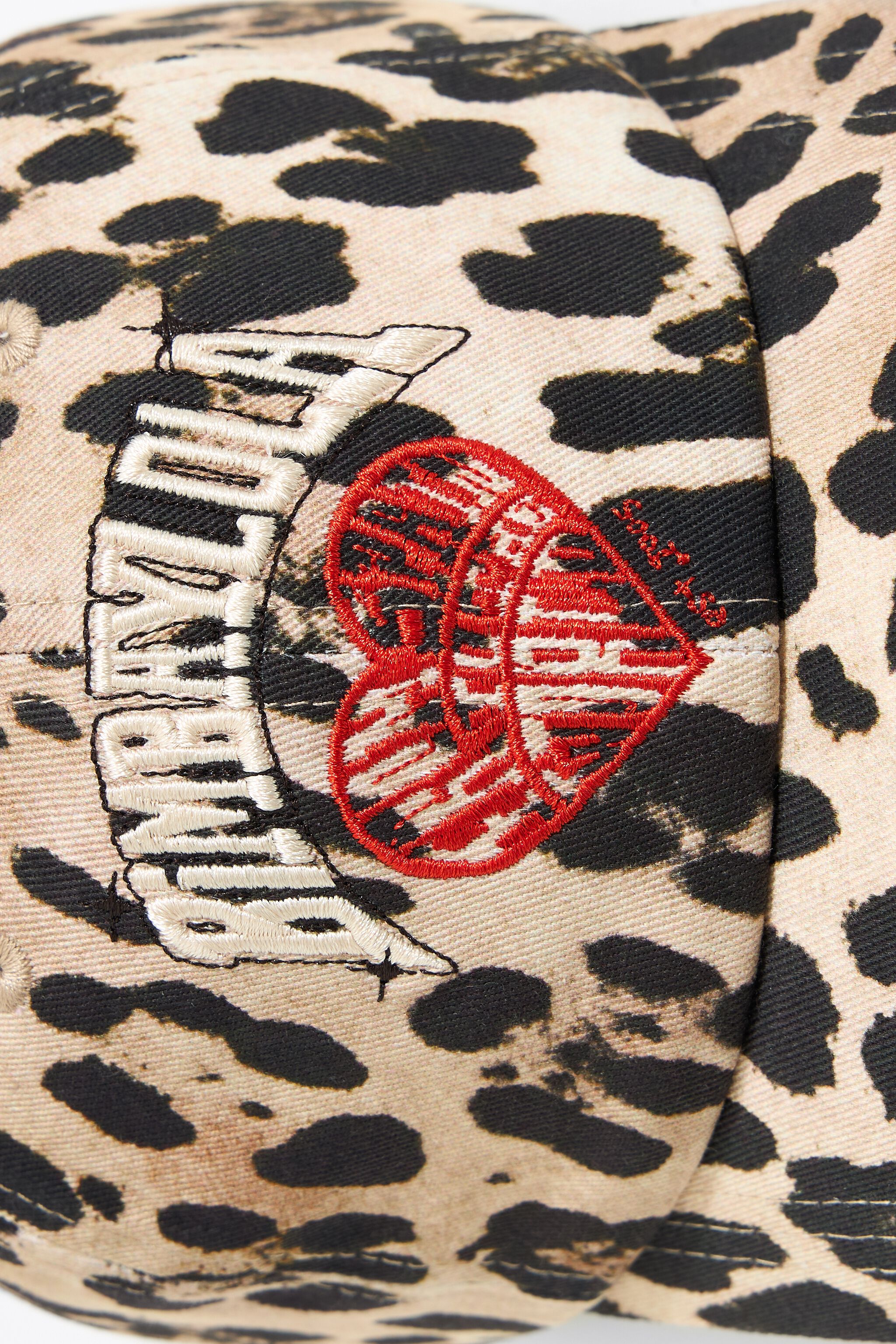 Animal print cotton cap