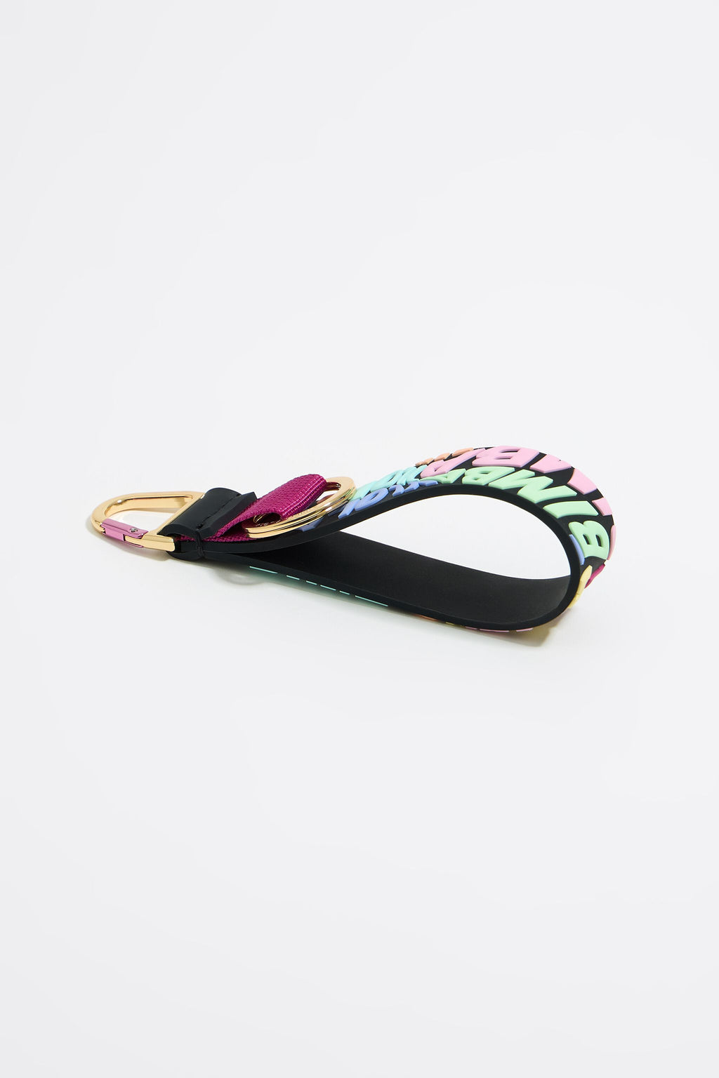 Multicolor silicone logo key ring