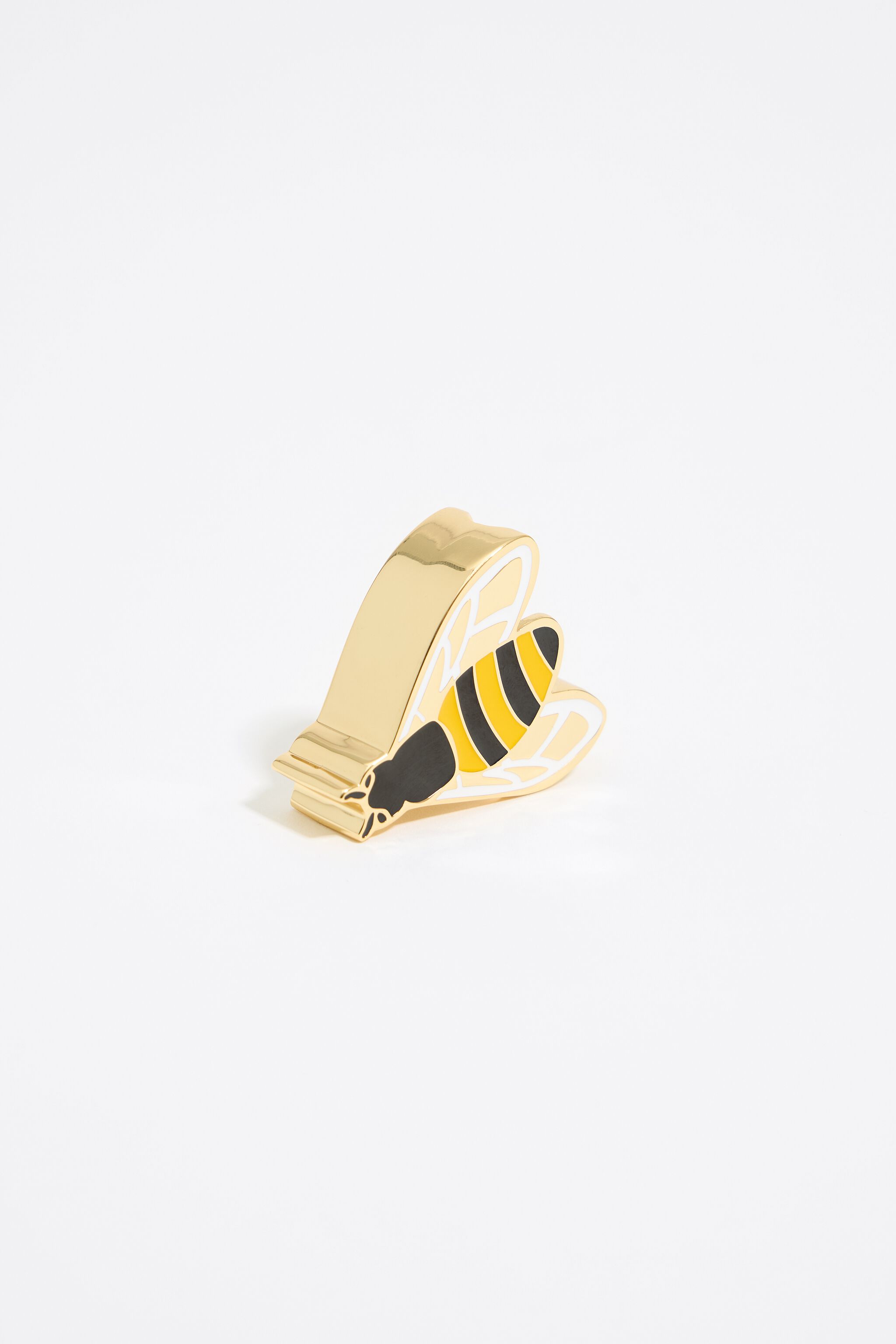 Gold bee scarf ring