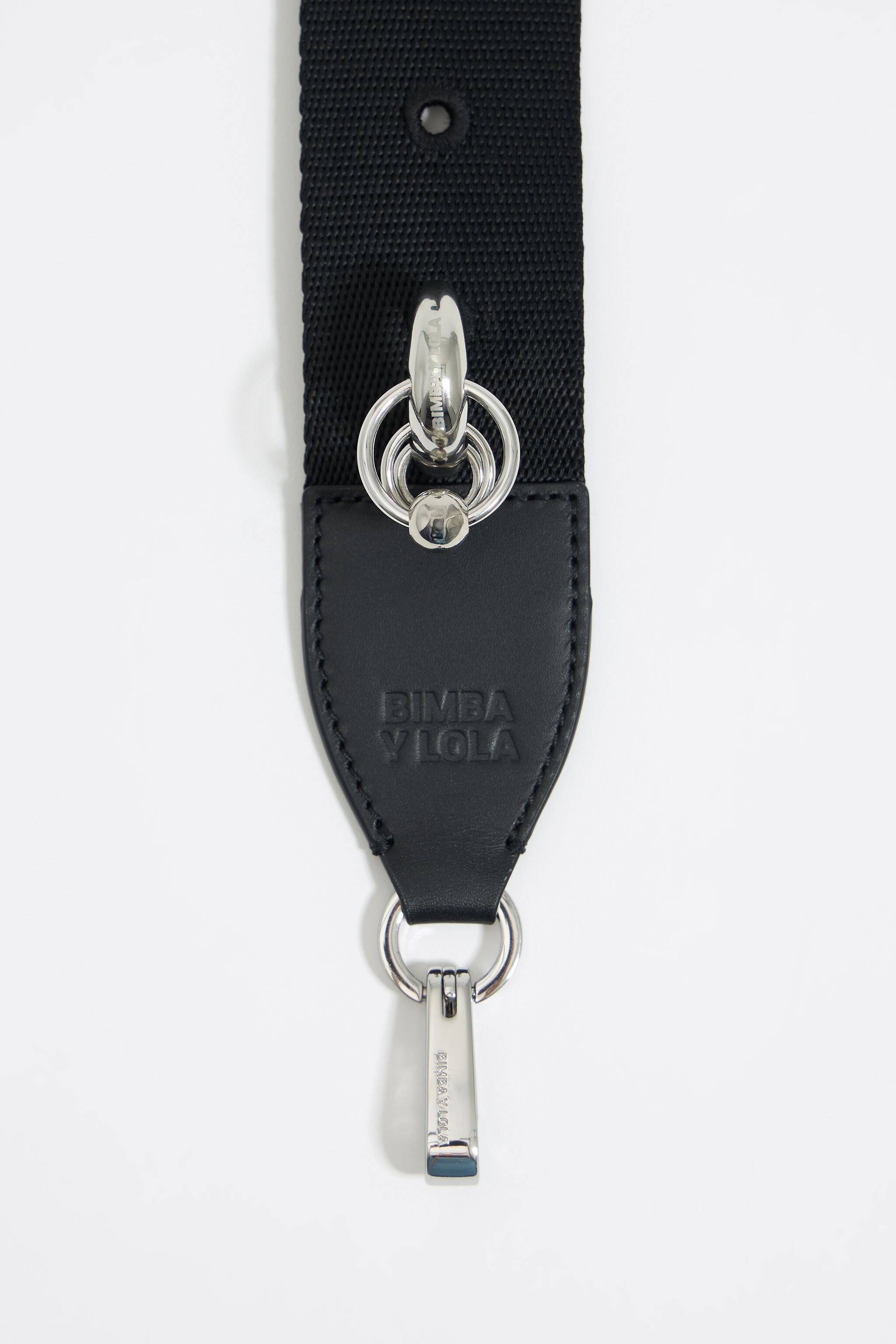 Silver hoops bag charm