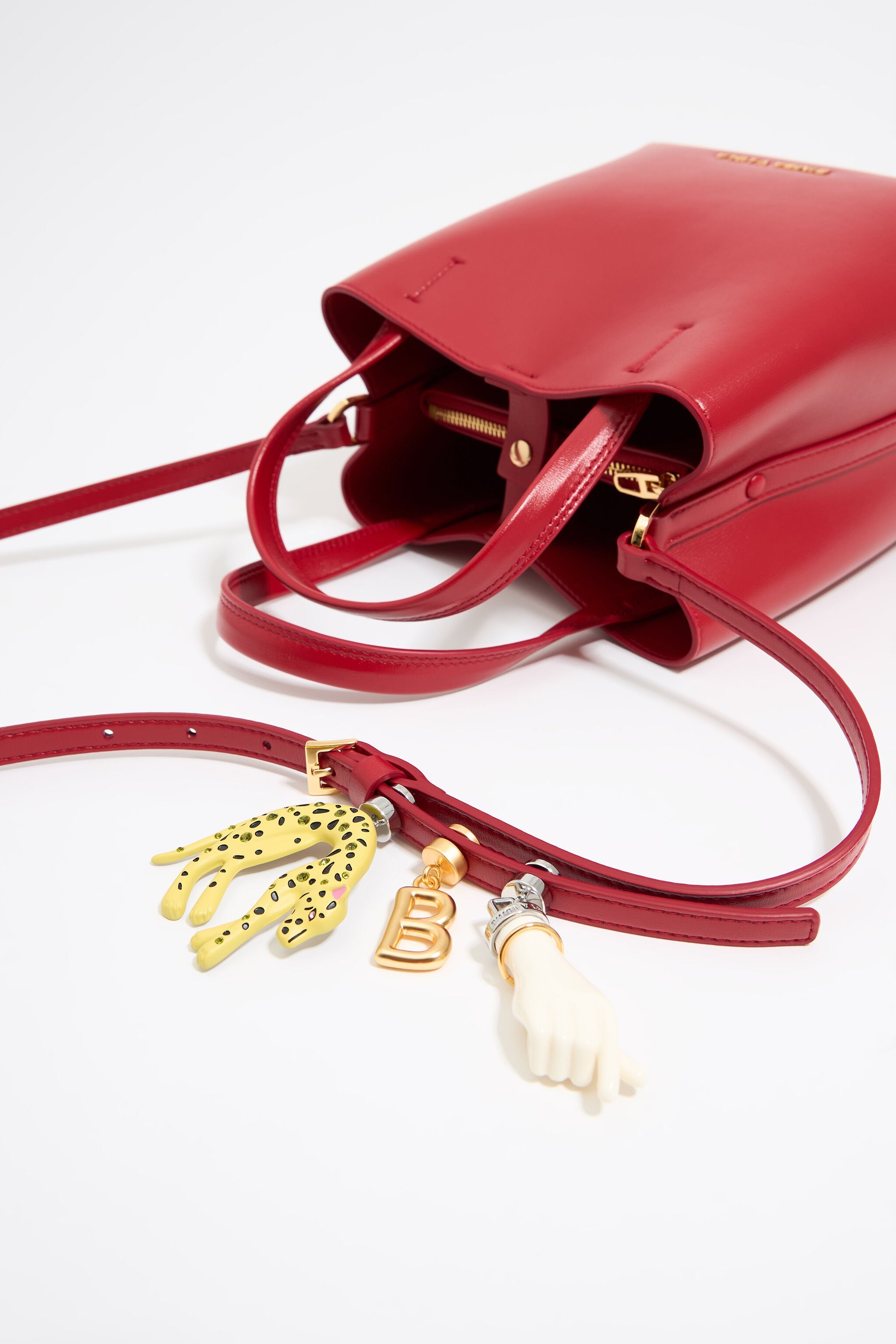 Yellow crystals panther charm