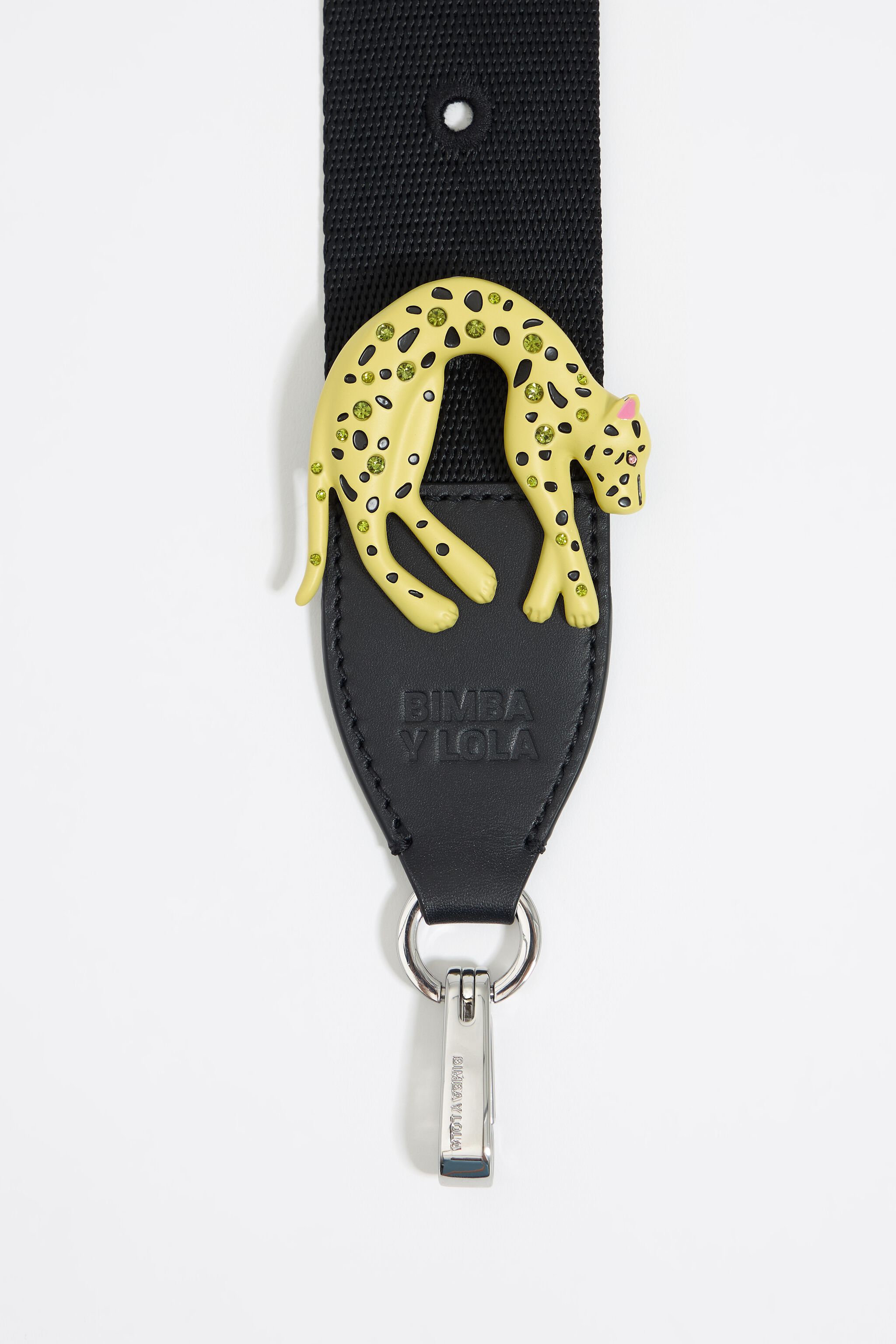 Yellow crystals panther charm