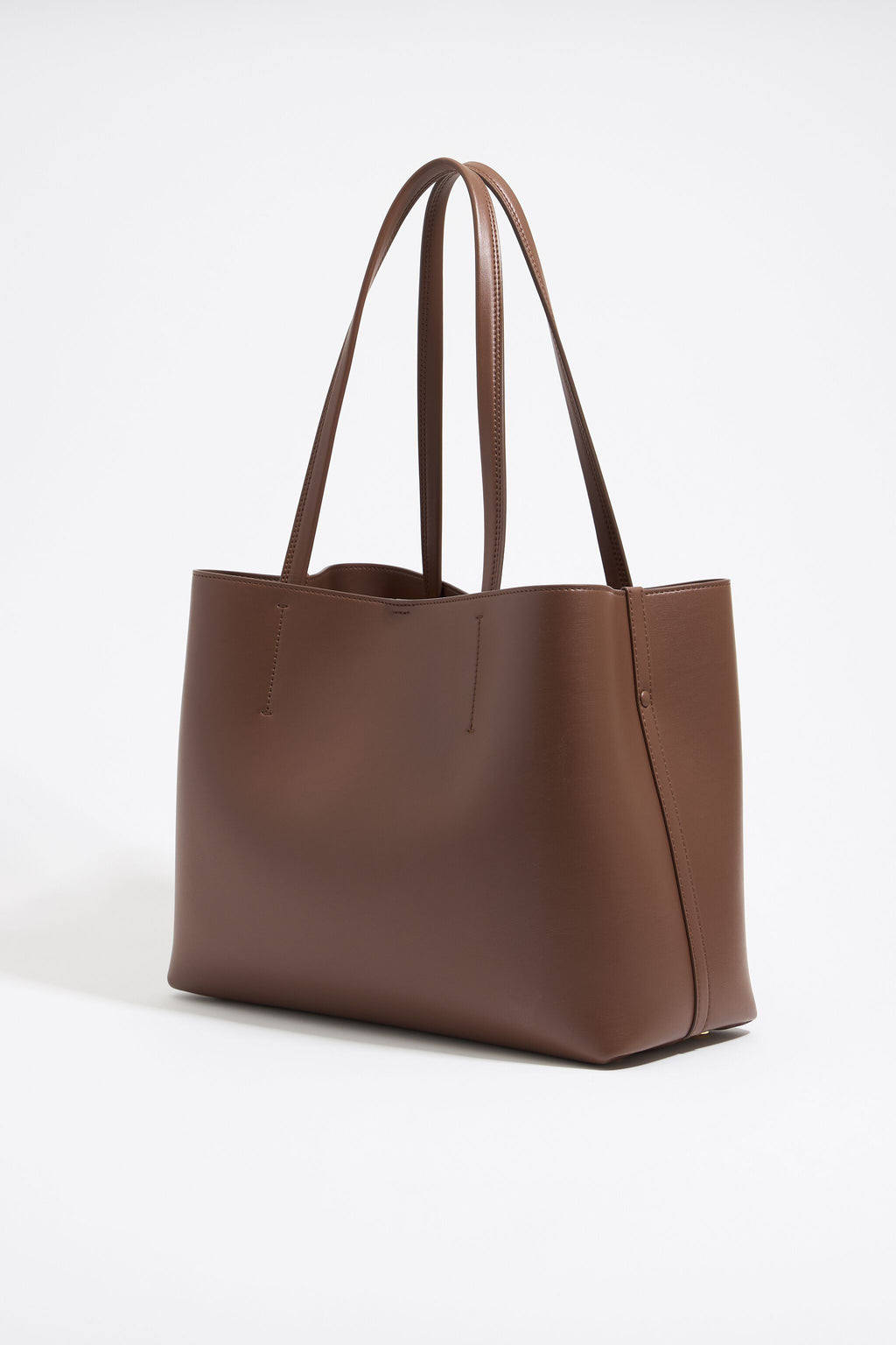 Large mocha leather Chihuahua shopper bag