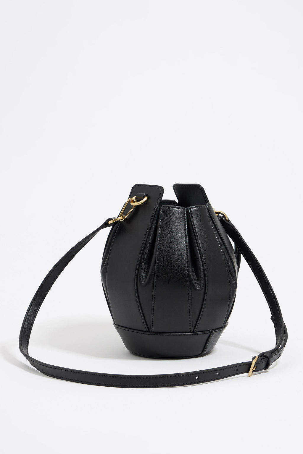 Small black Ball bucket bag
