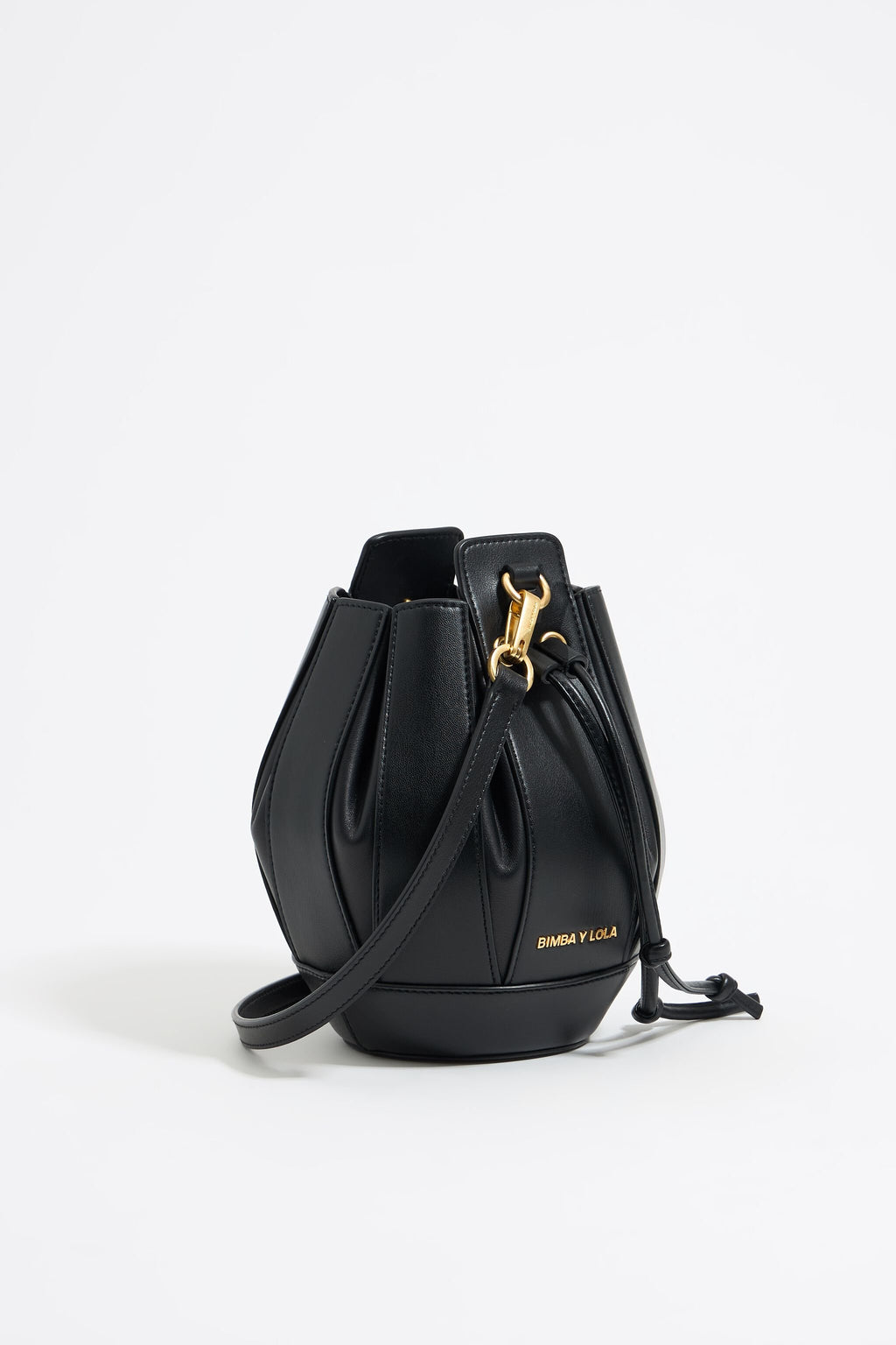 Small black Ball bucket bag