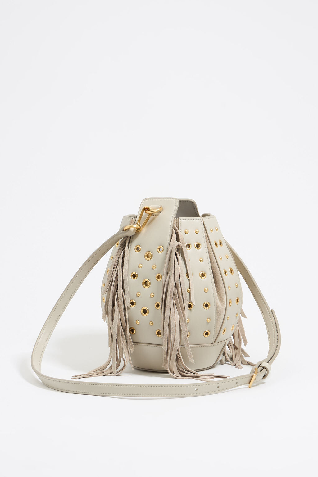 Small stone leather Ball bag