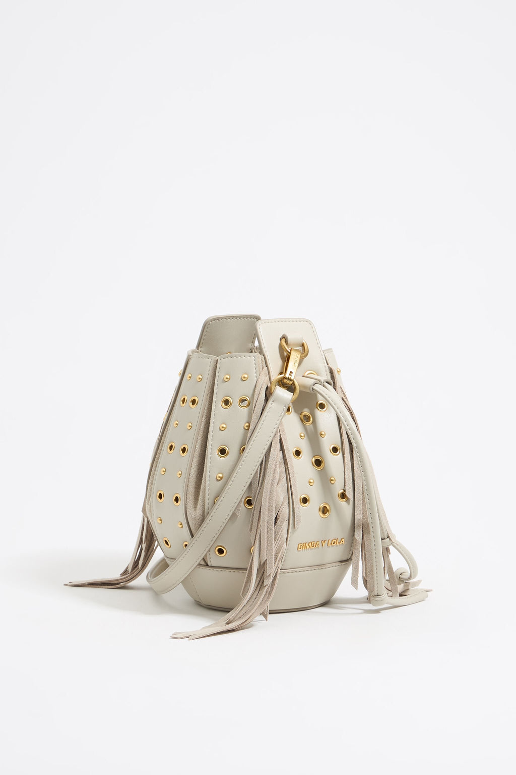 Small stone leather Ball bag