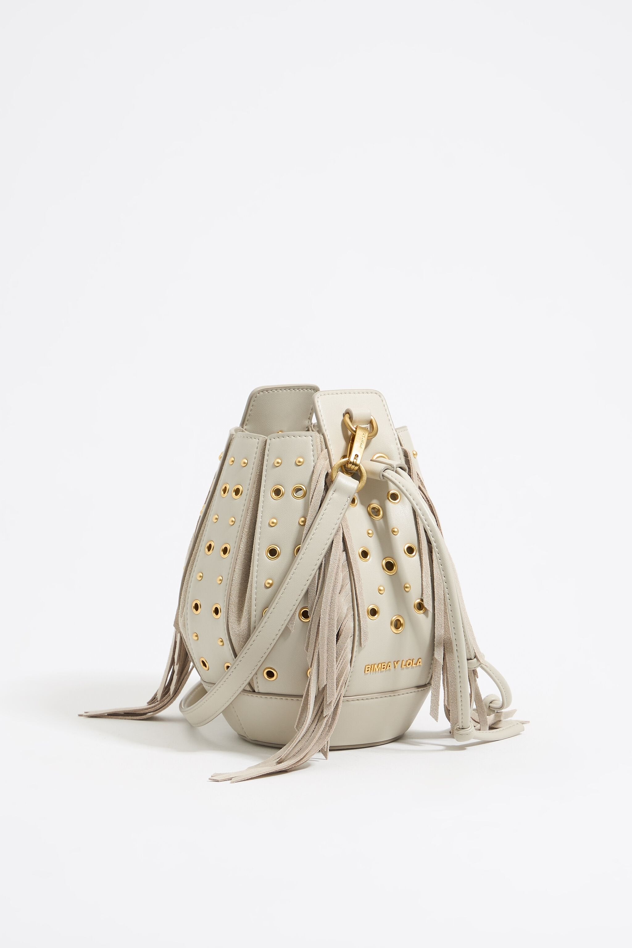 Small stone leather Ball bag