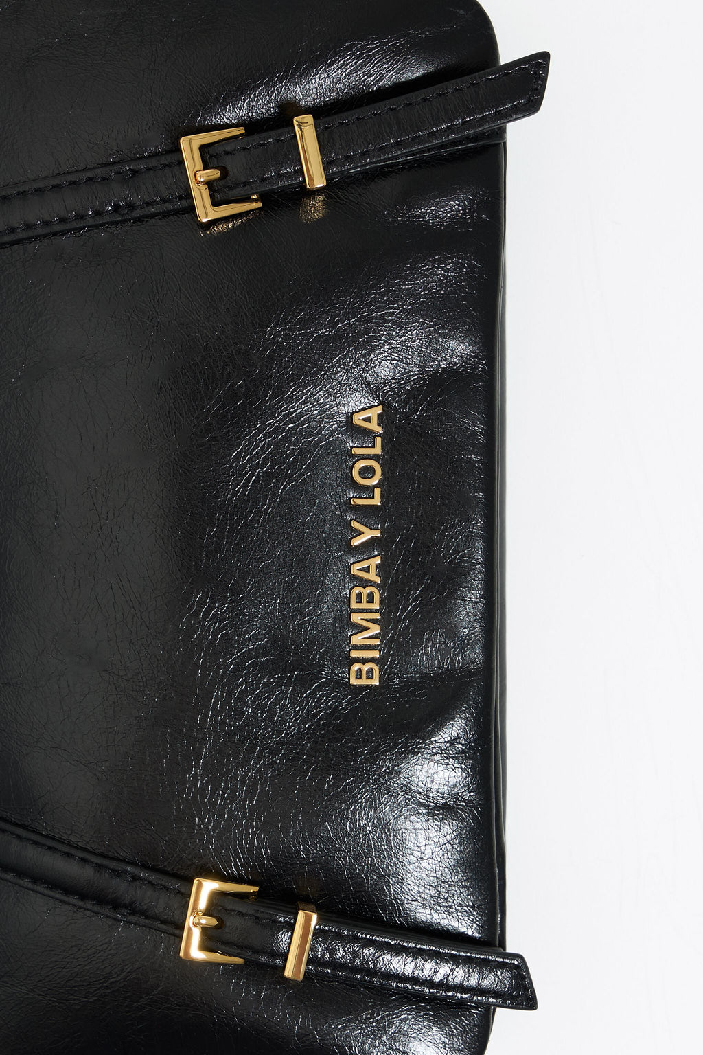 Small black leather crossbody bag