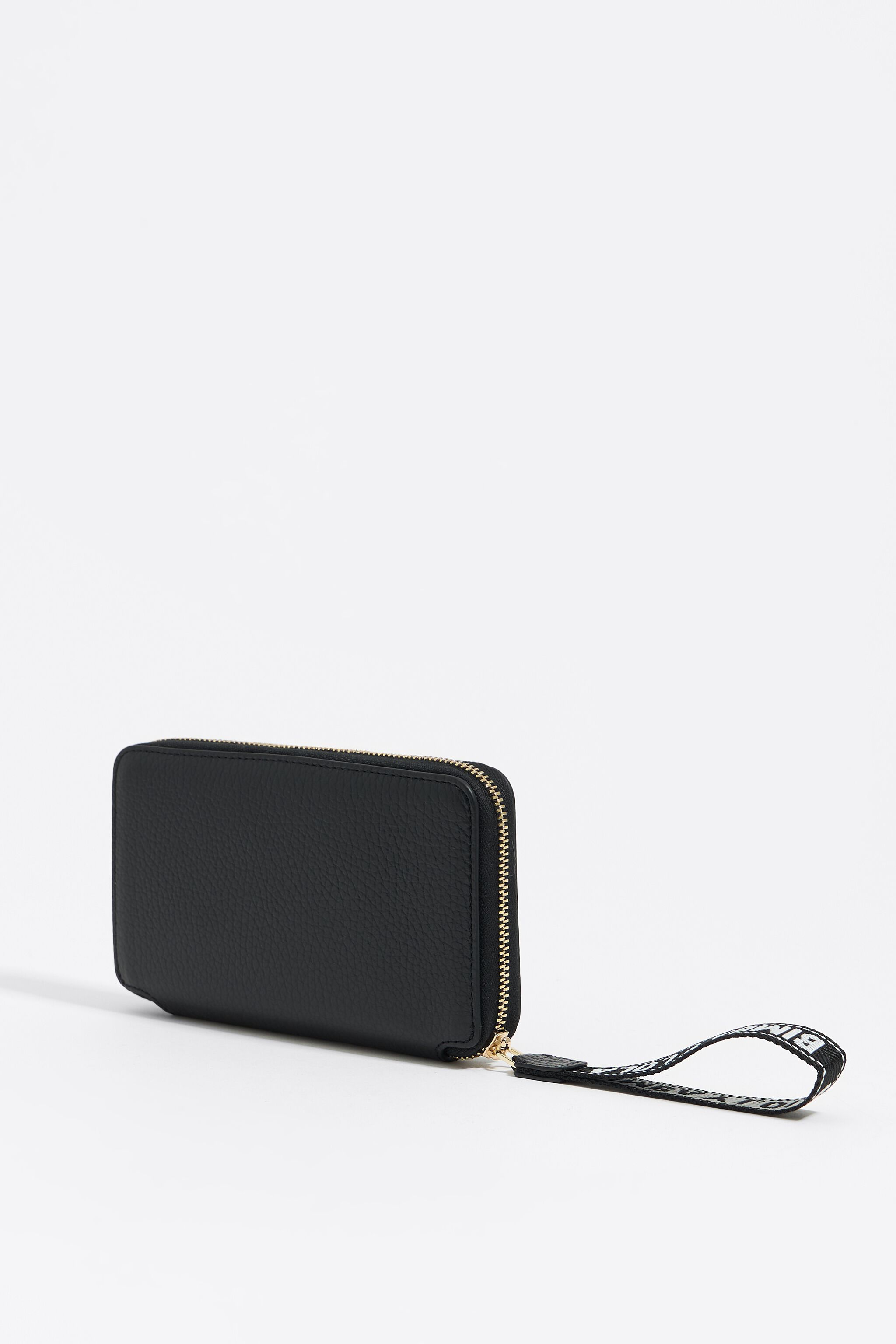 Black leather horizontal wallet