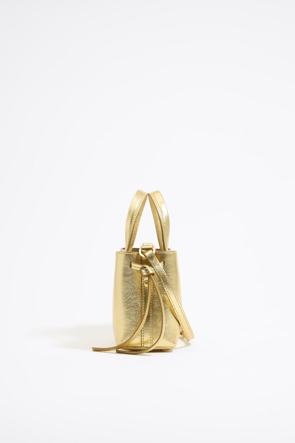 Mini gold leather Chihuahua bag