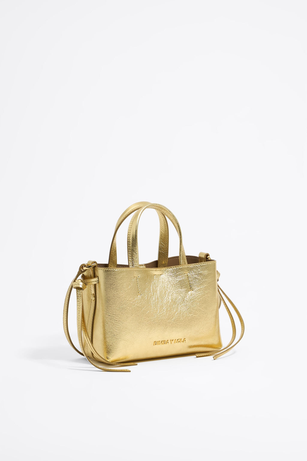 Mini gold leather Chihuahua bag