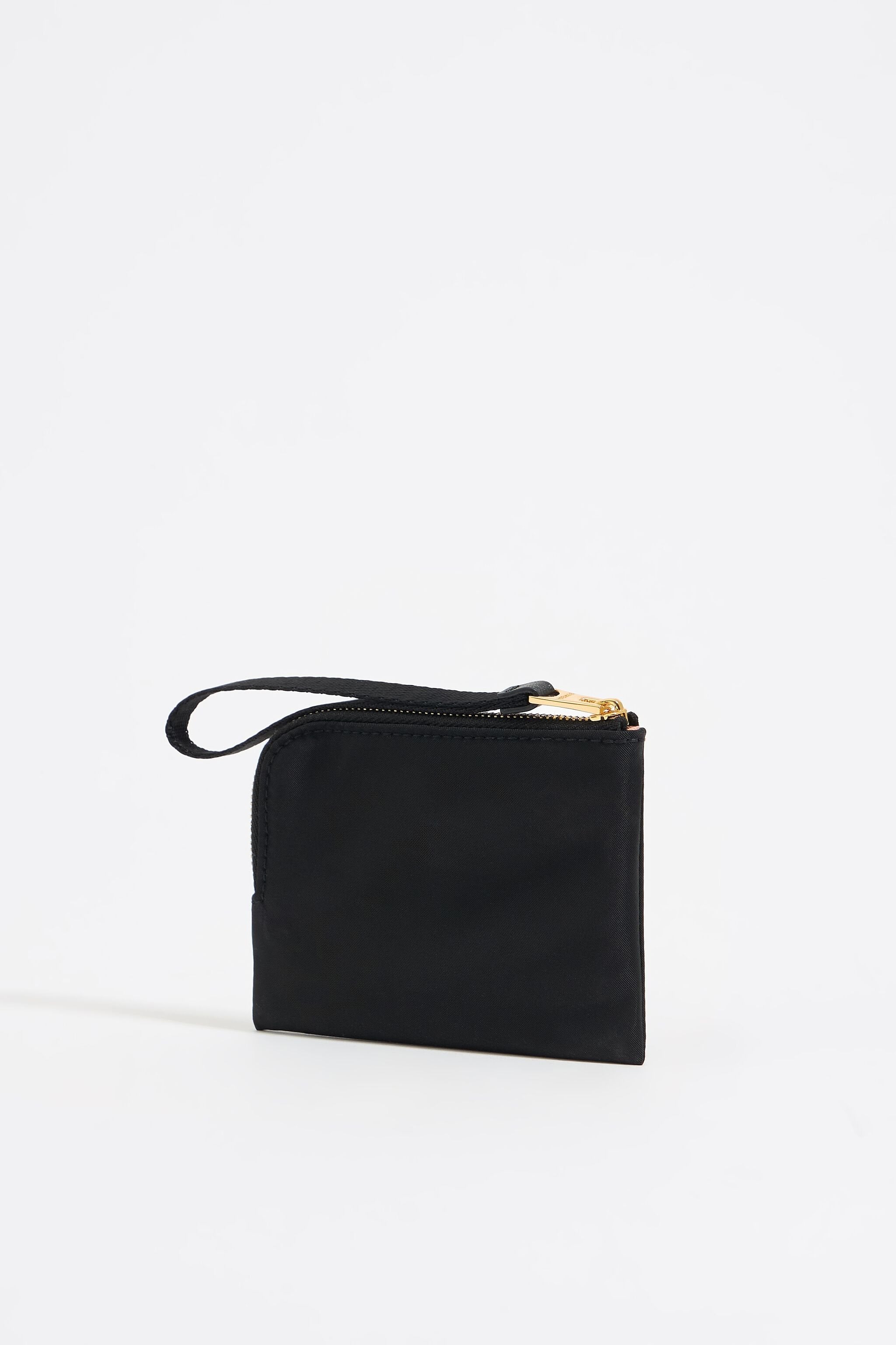 Black nylon coin purse