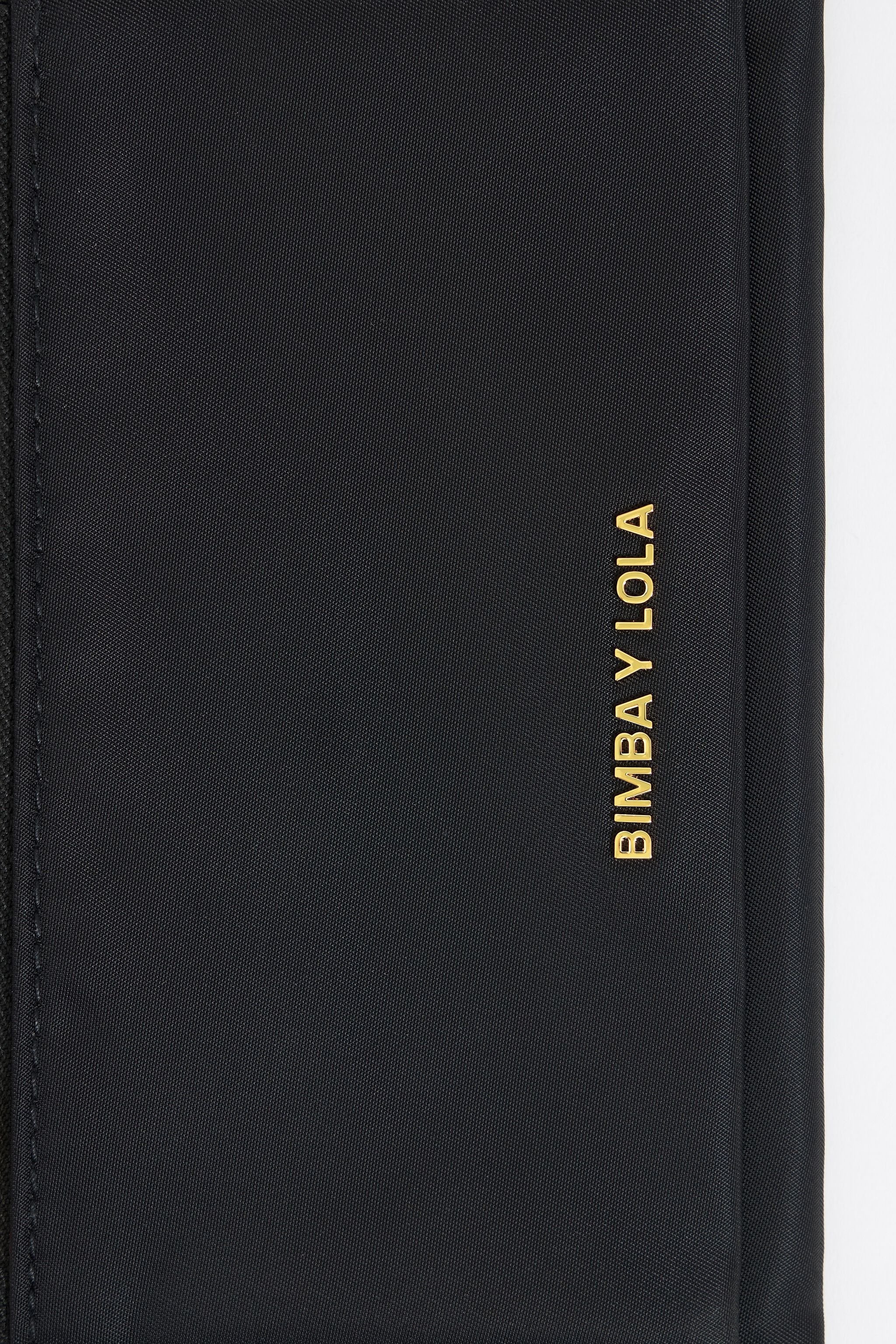 Black nylon double purse