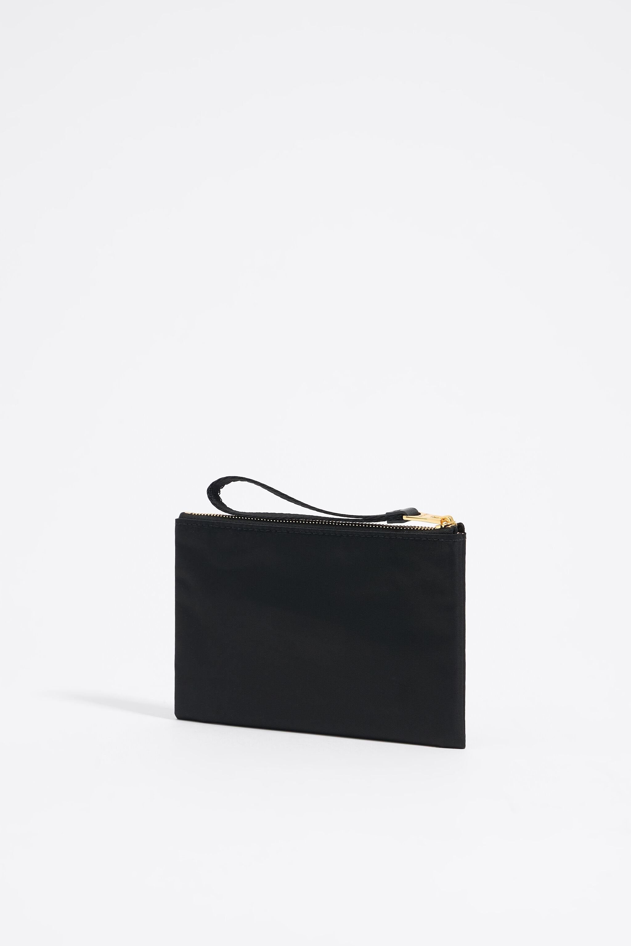 Black nylon double purse