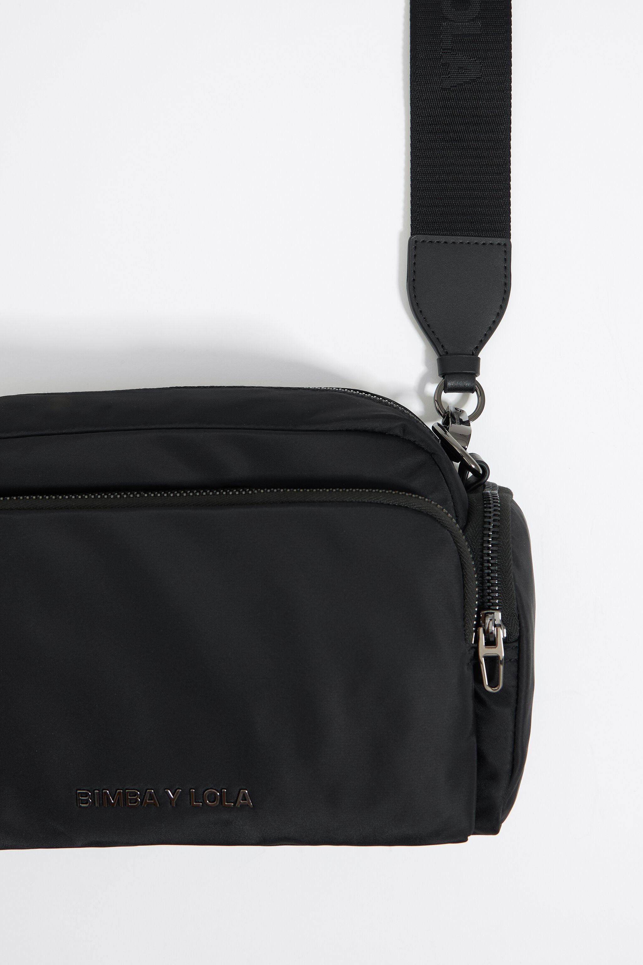 Medium black nylon Pocket crossbody bag