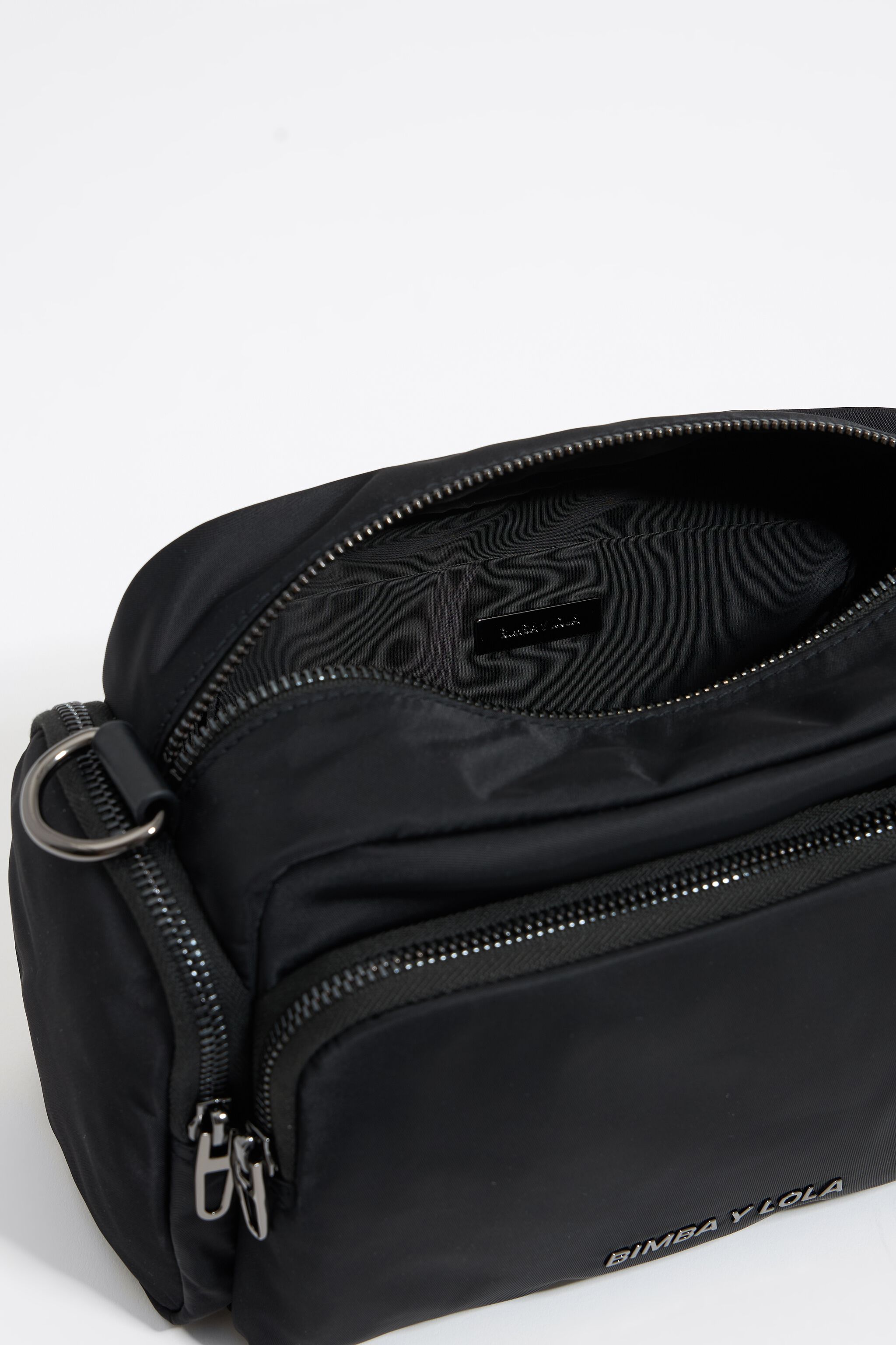Medium black nylon Pocket crossbody bag