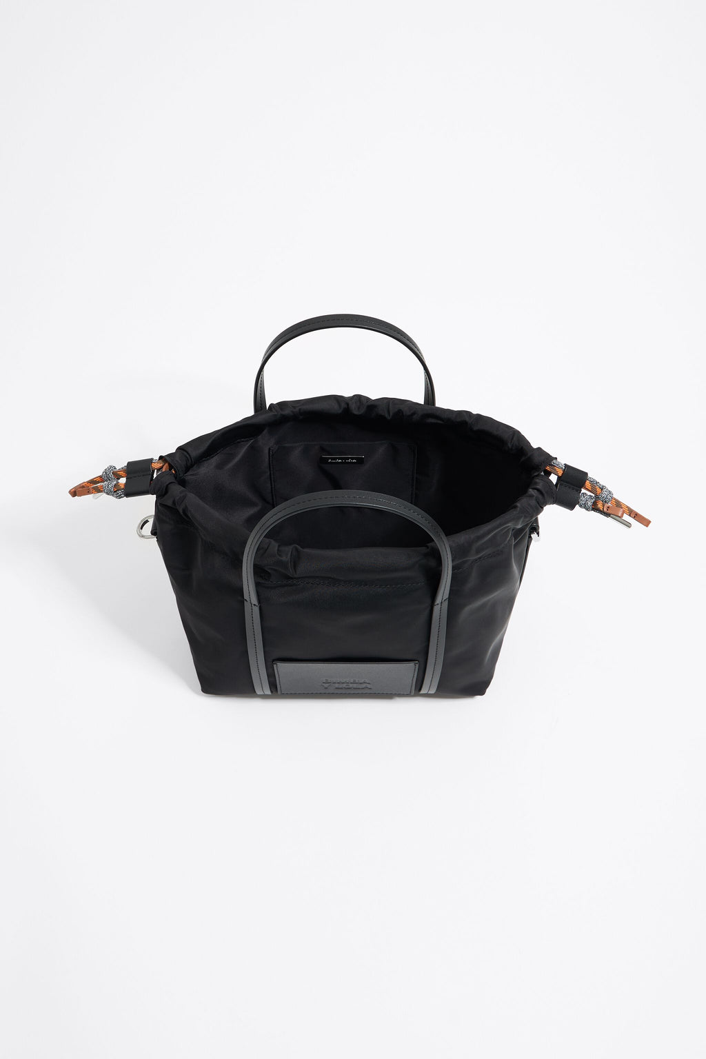 Small black nylon crossbody bag