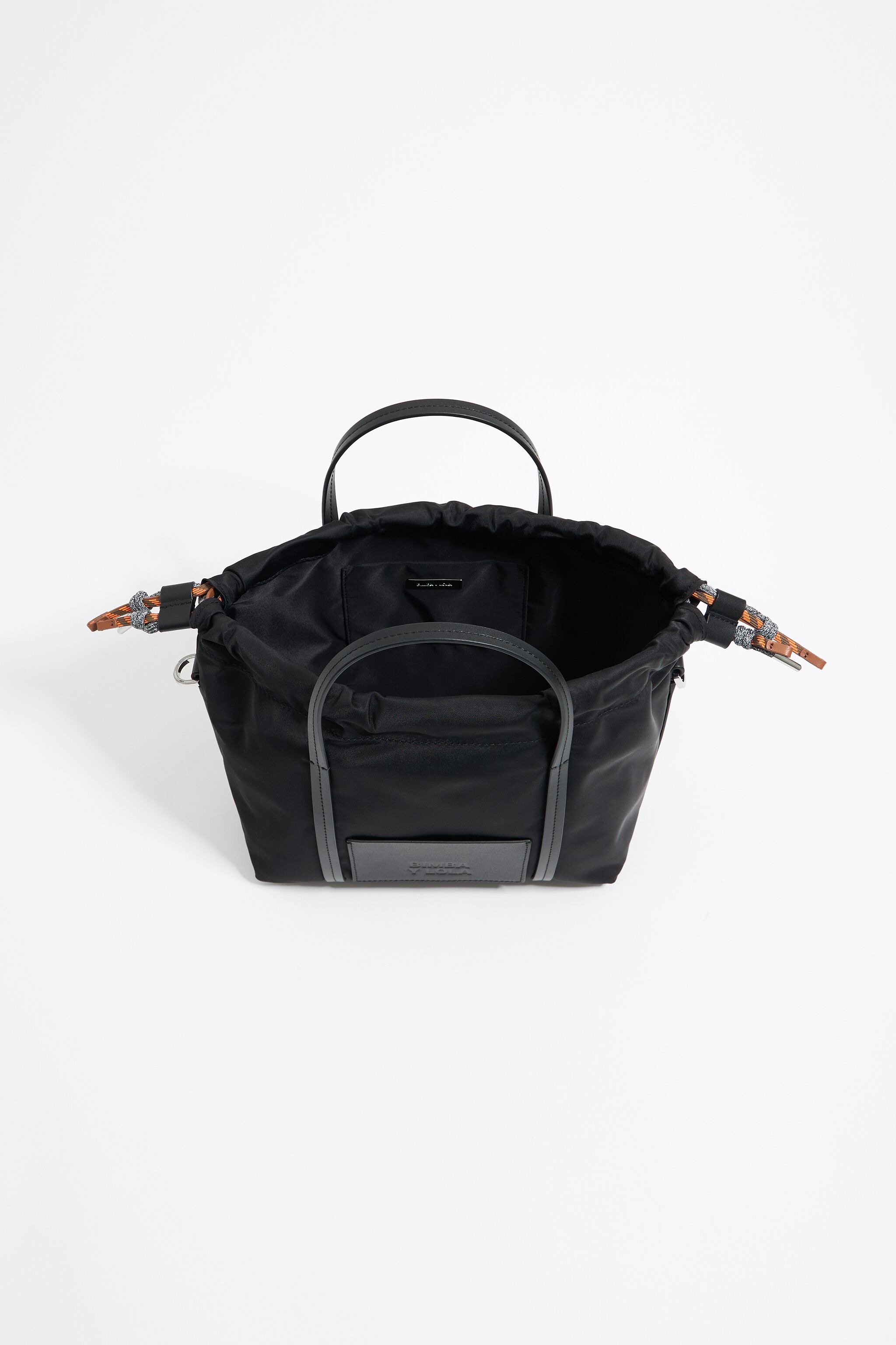 Small black nylon crossbody bag