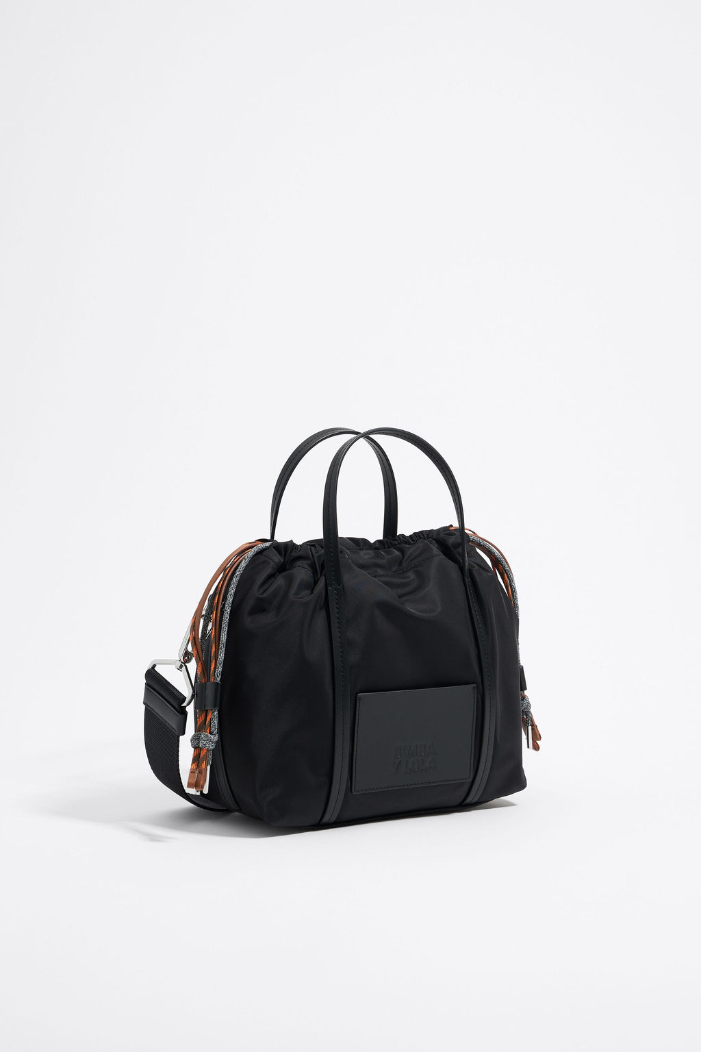 Small black nylon crossbody bag