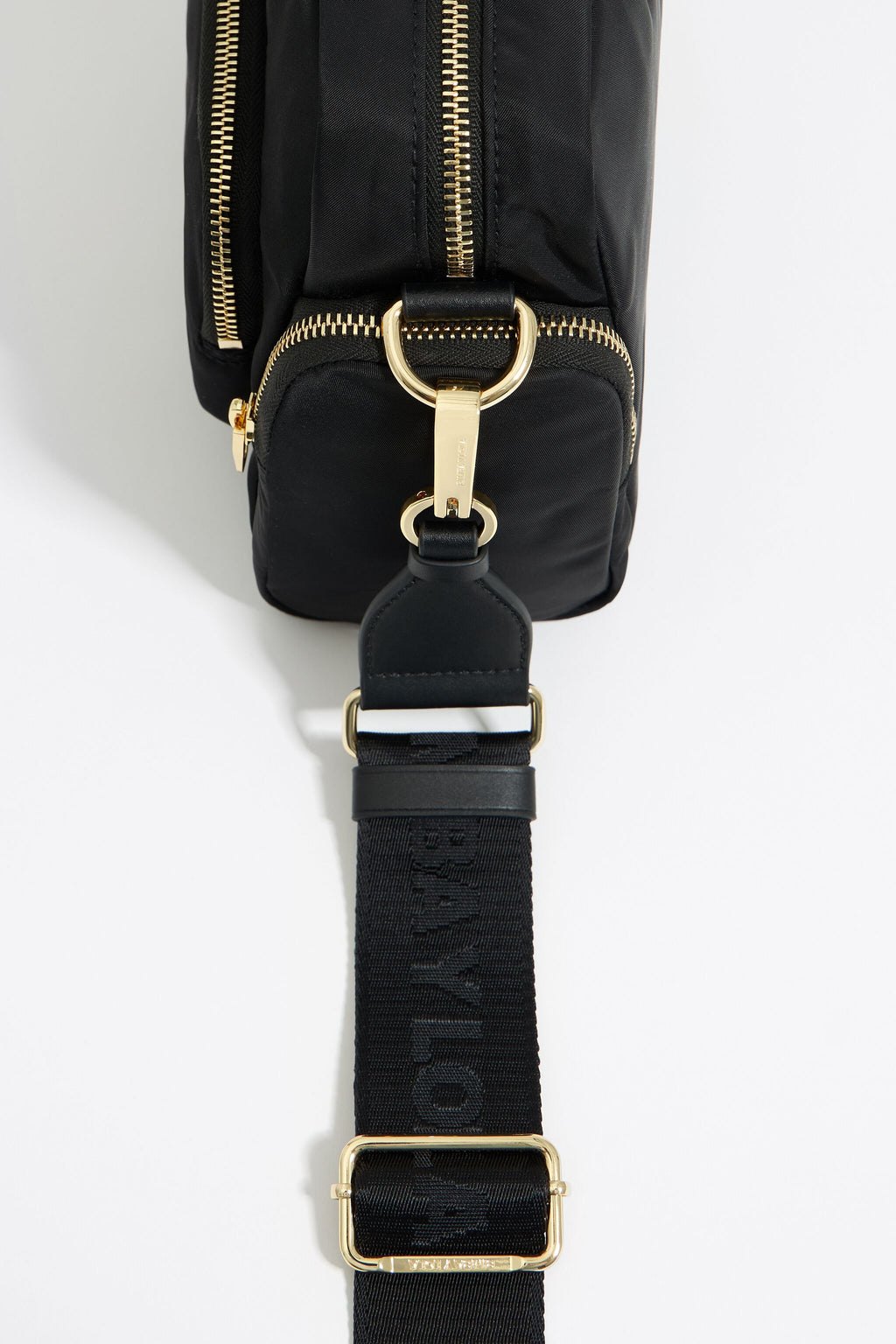 Medium black multi-pocket crossbody bag