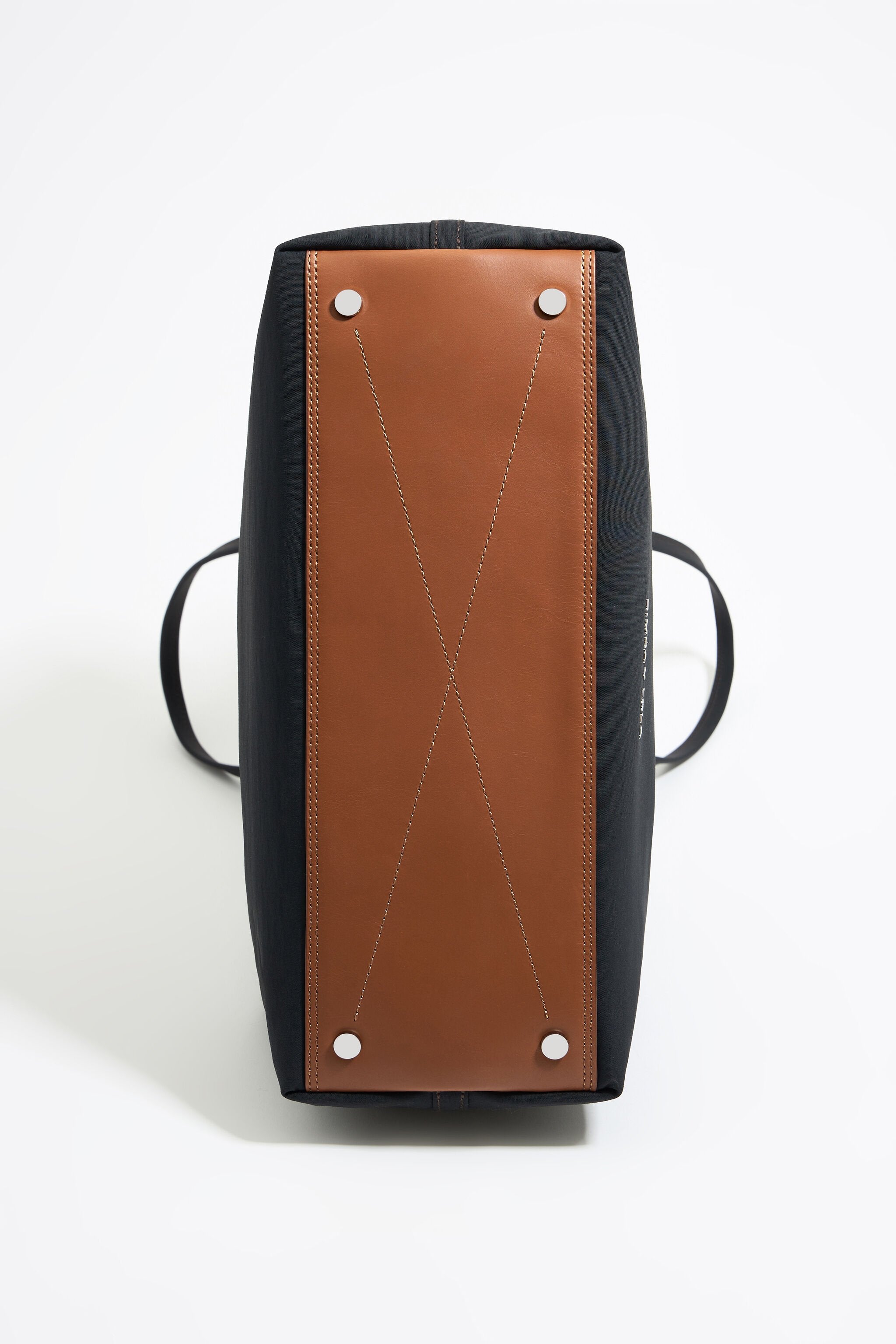 Large anthracite gabardine Chihuahua shopper bag