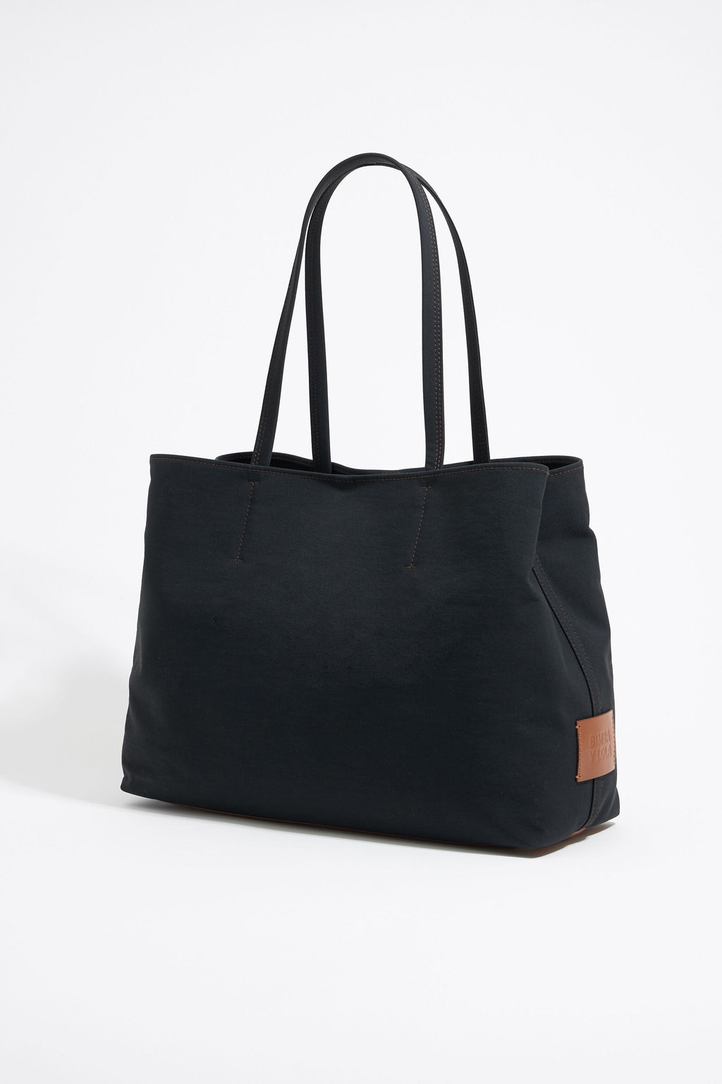 Large anthracite gabardine Chihuahua shopper bag