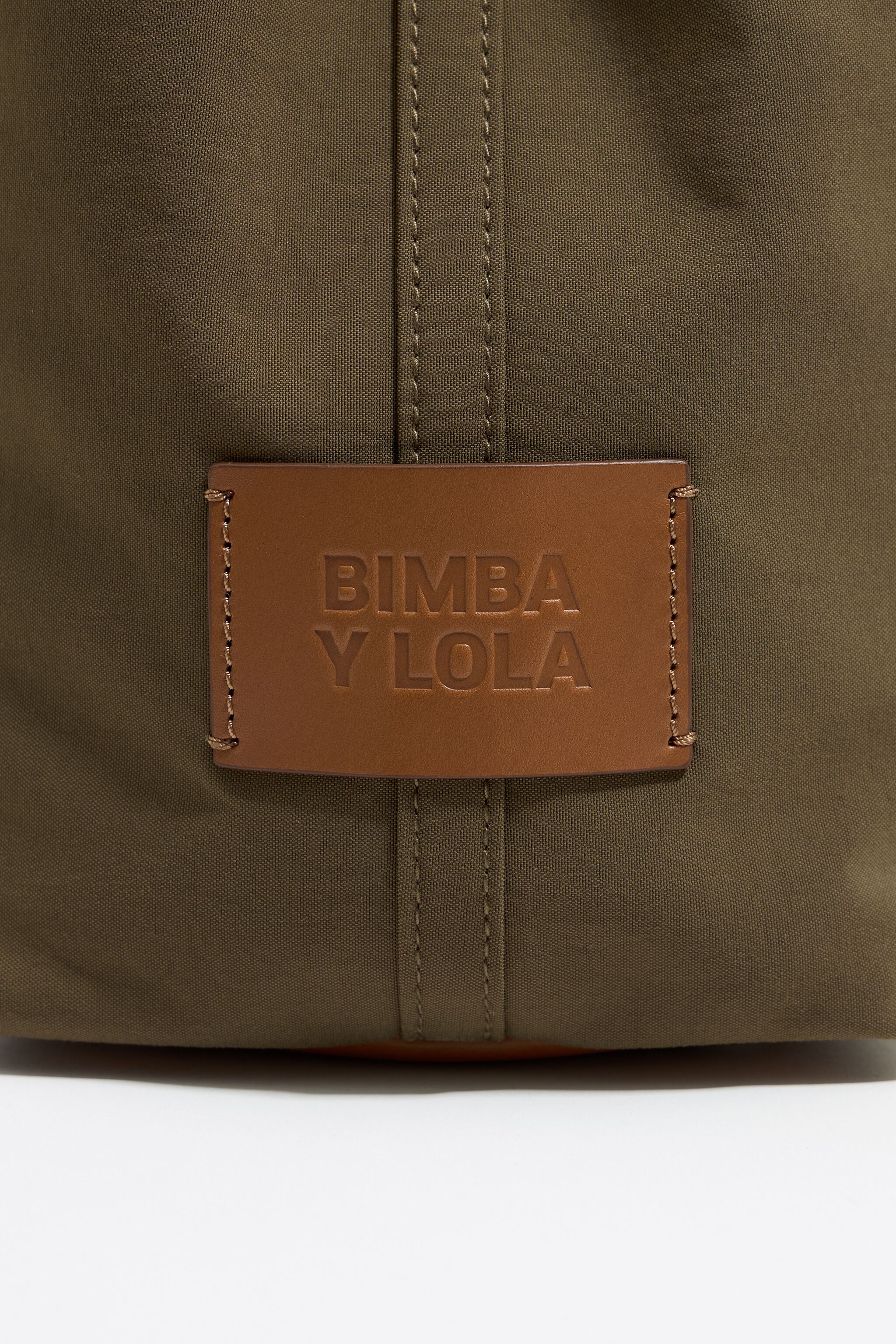 Large olive gabardine Chihuahua shopper bag