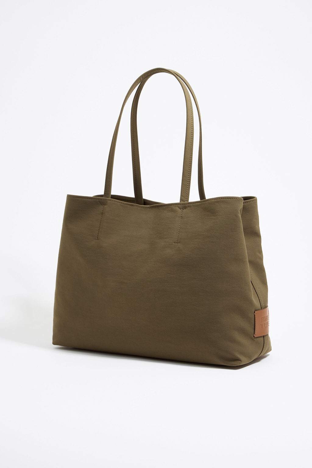 Large olive gabardine Chihuahua shopper bag