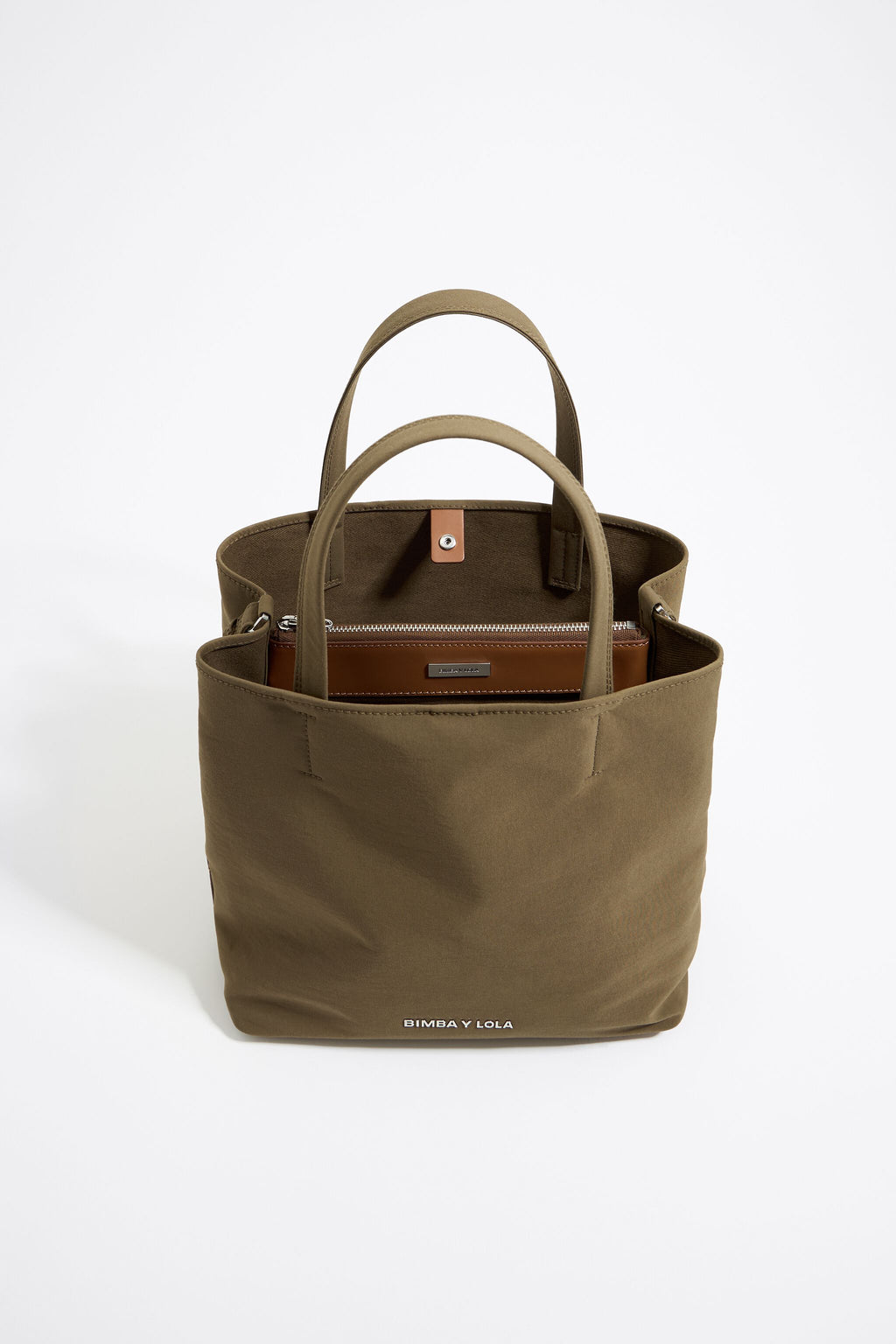 Large olive gabardine Chihuahua bag