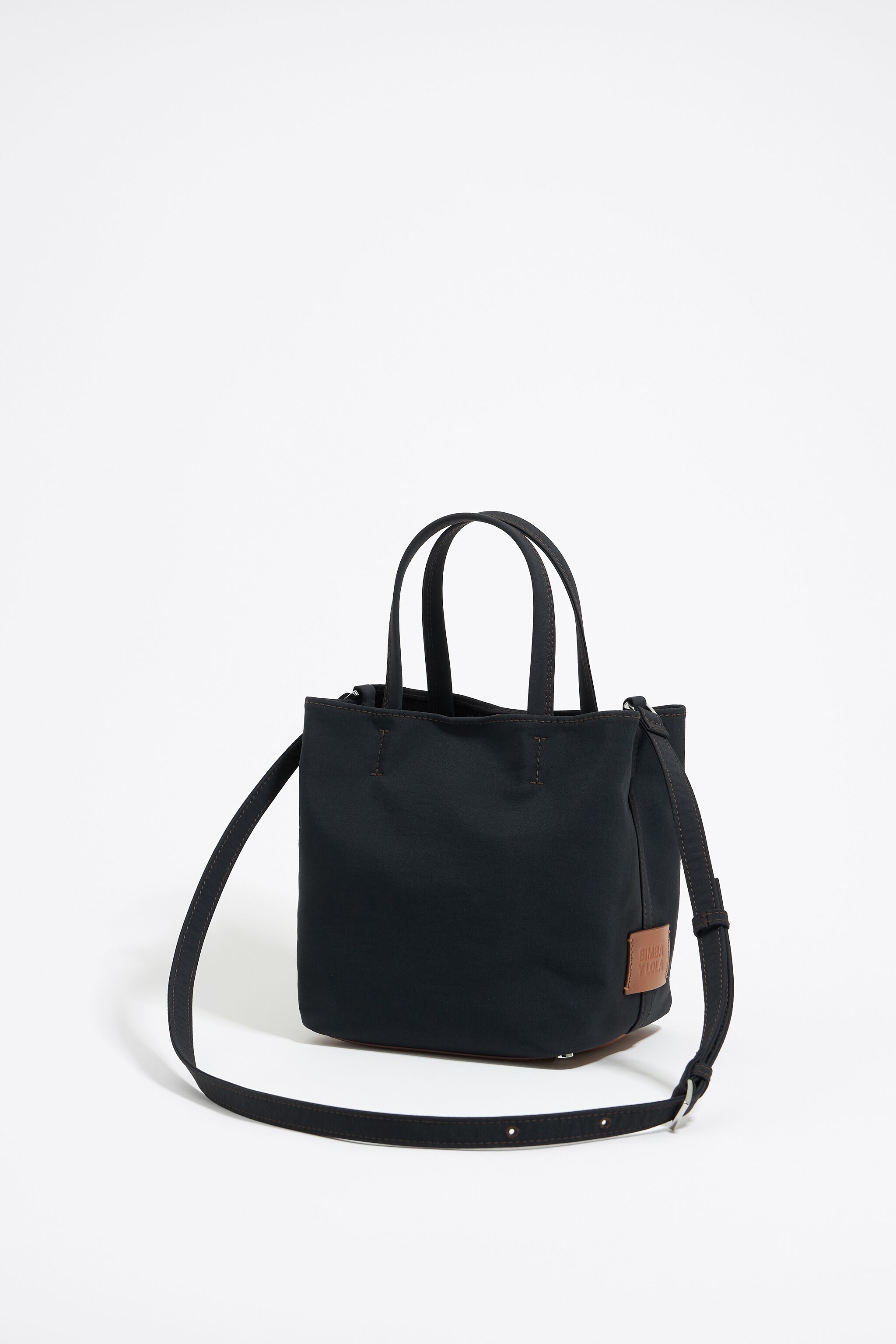 Small anthracite gabardine Chihuahua bag