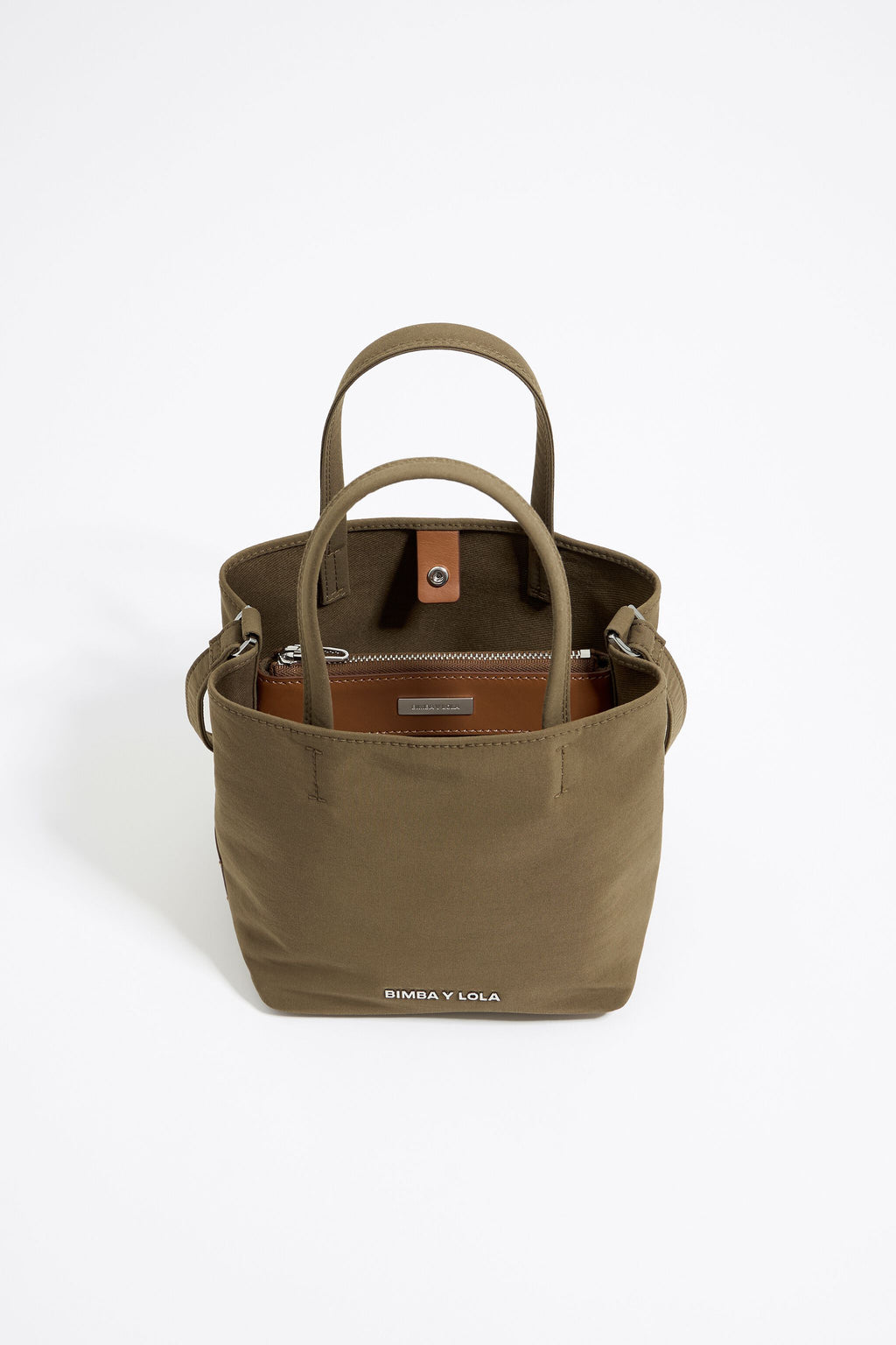 Small olive gabardine Chihuahua bag