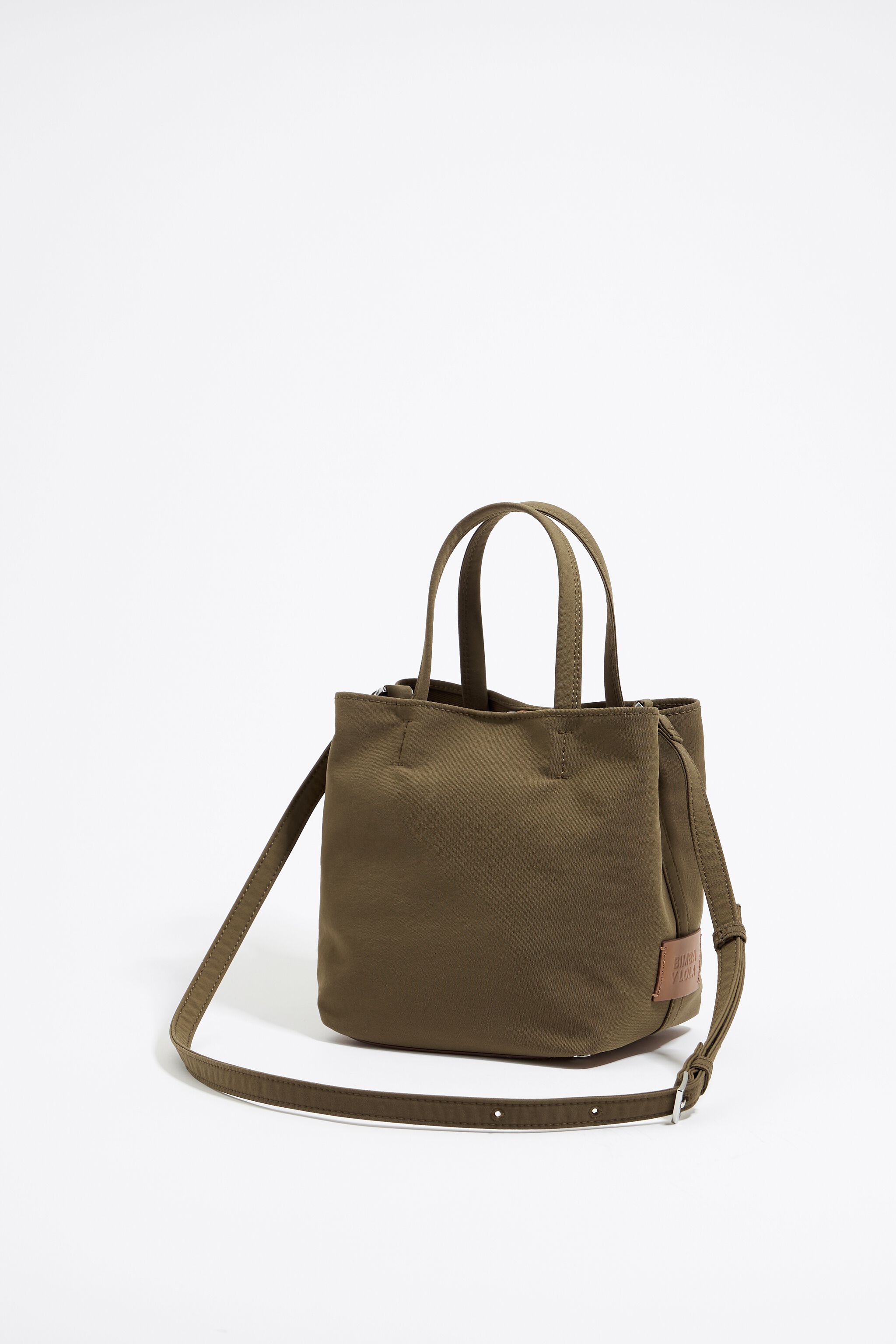 Small olive gabardine Chihuahua bag