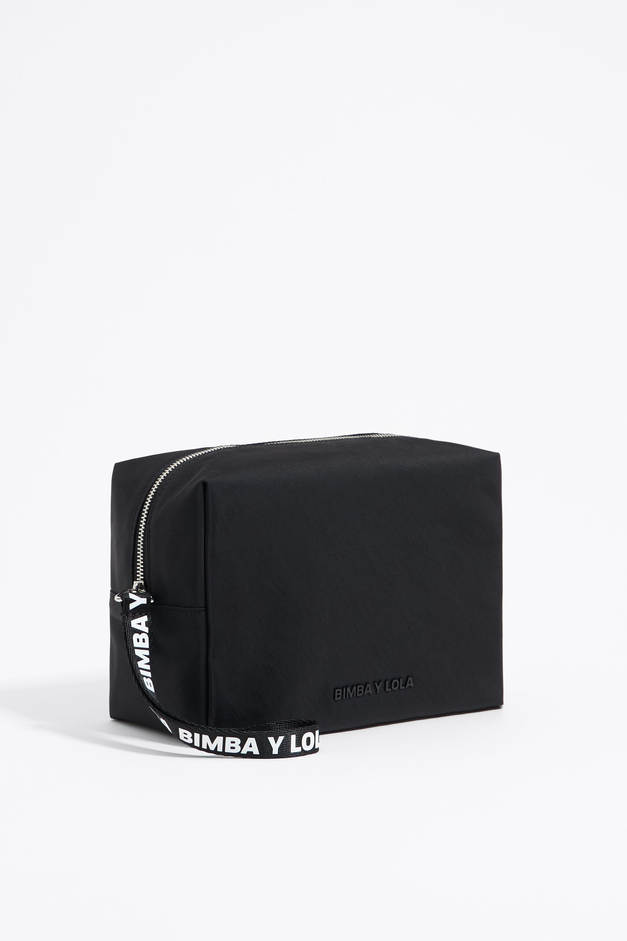 Large black nylon make-up case