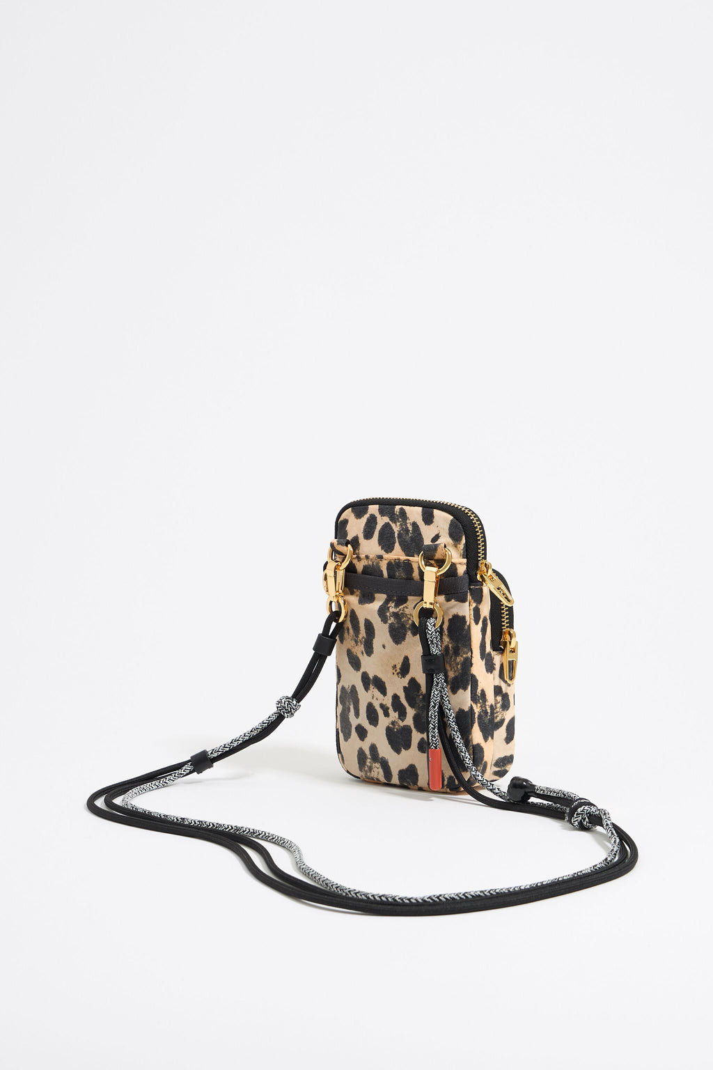 Beige Leopard nylon mini bag