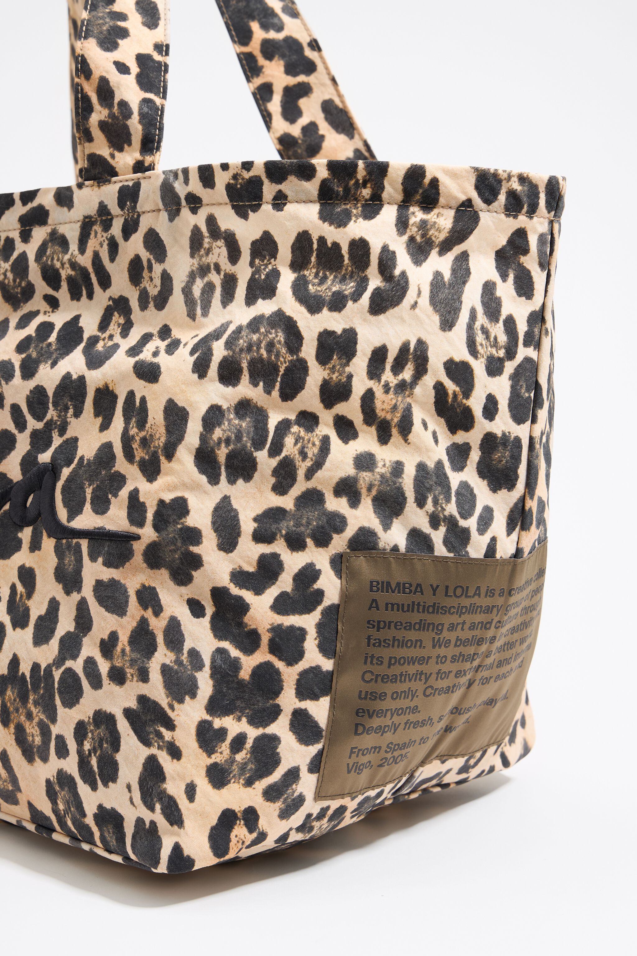 Beige Leopard XL shopper bag