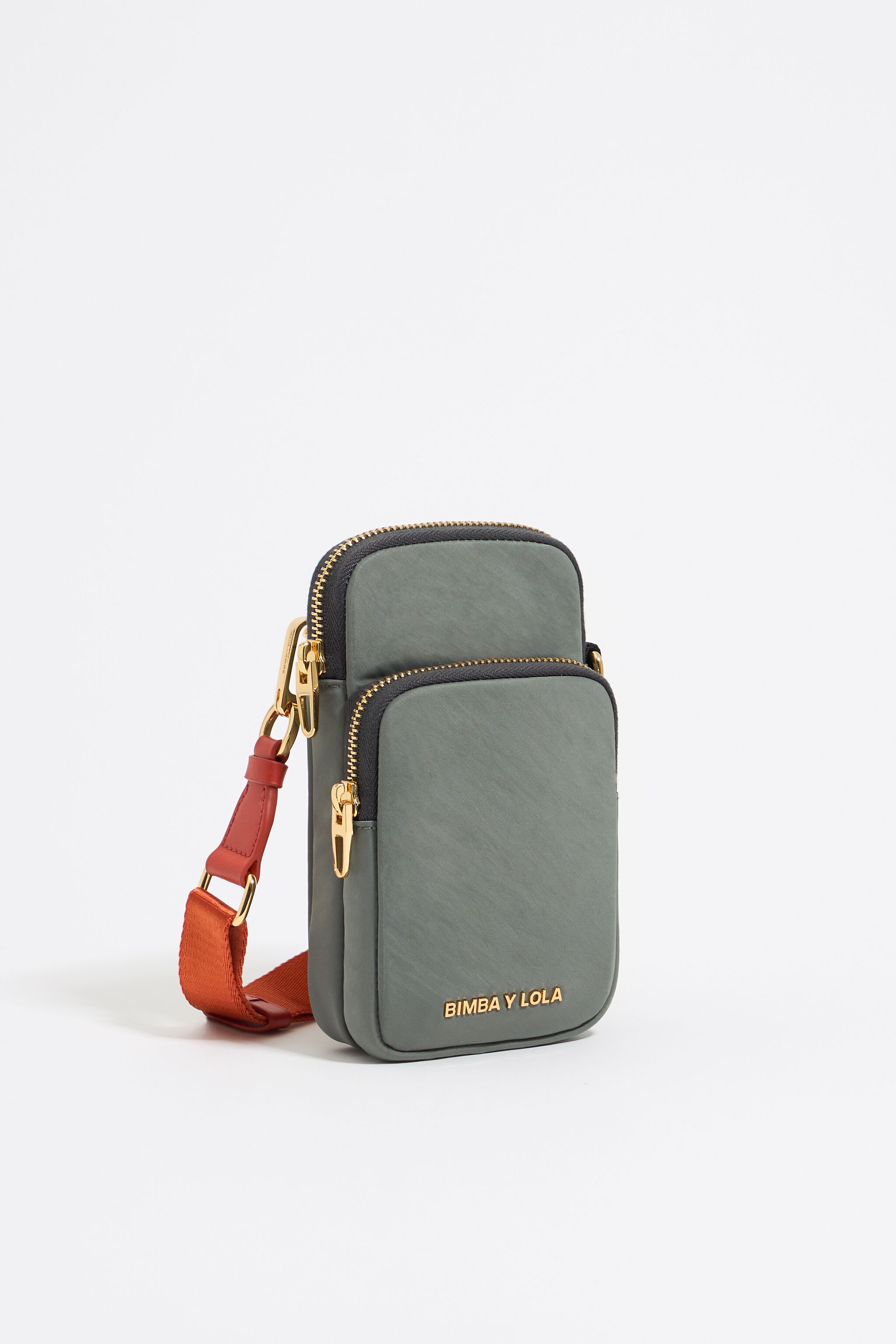 Dark gray nylon mini bag