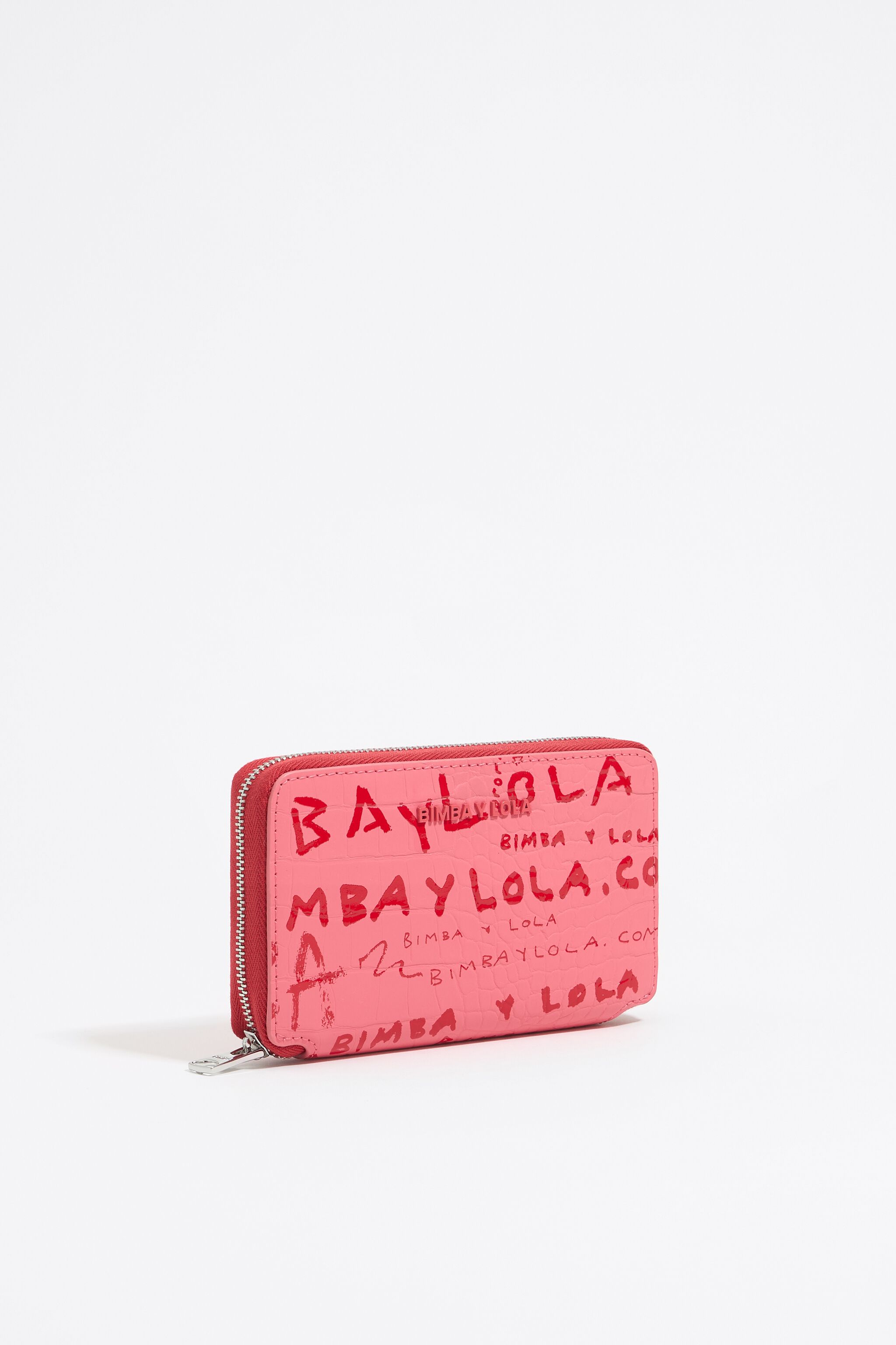 Strawberry mock croc wallet