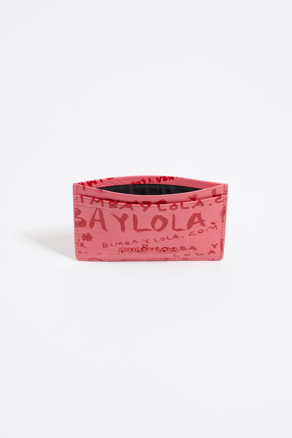 Strawberry mock croc card holder