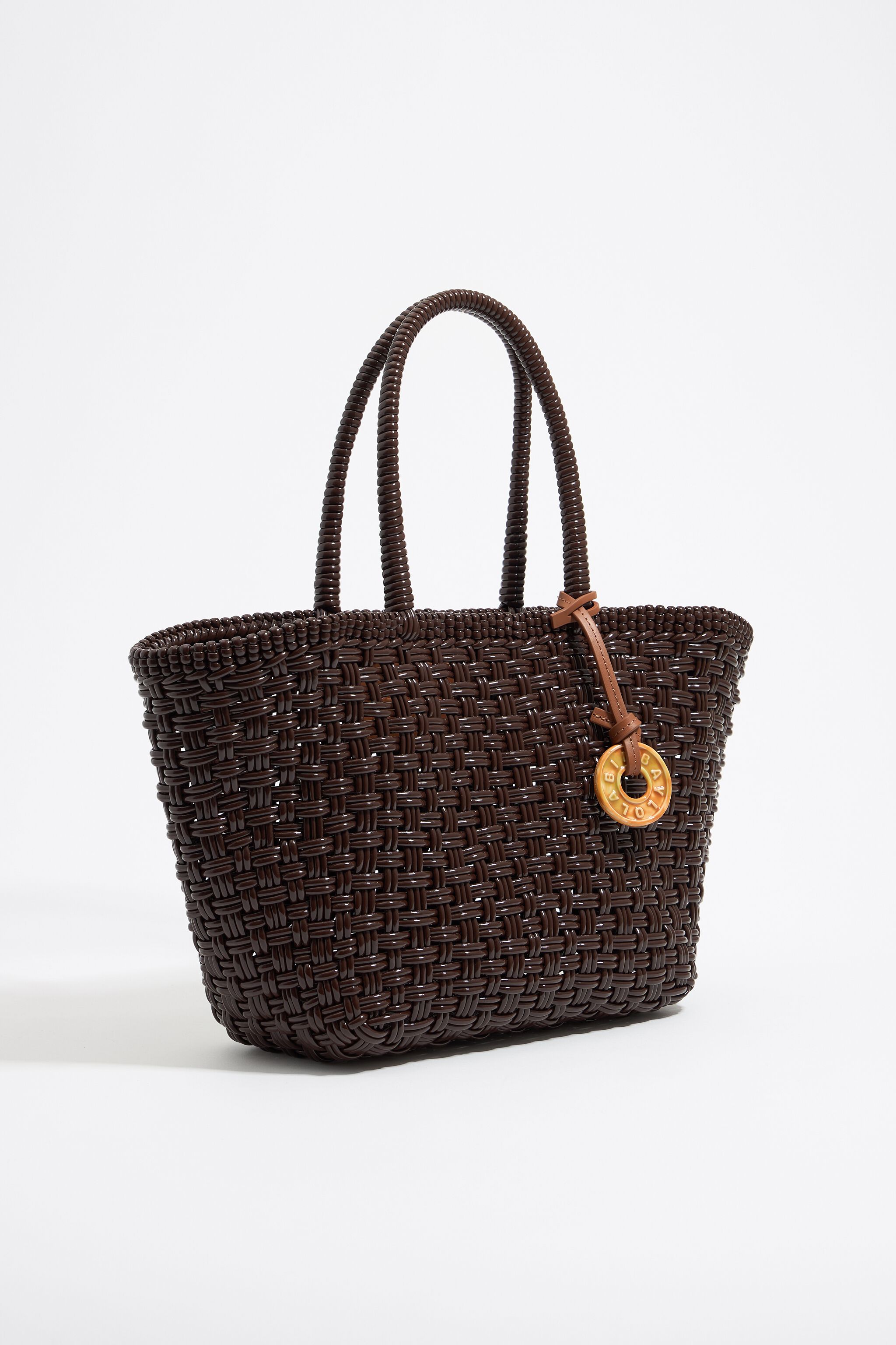 Chocolate plaited shopper bag