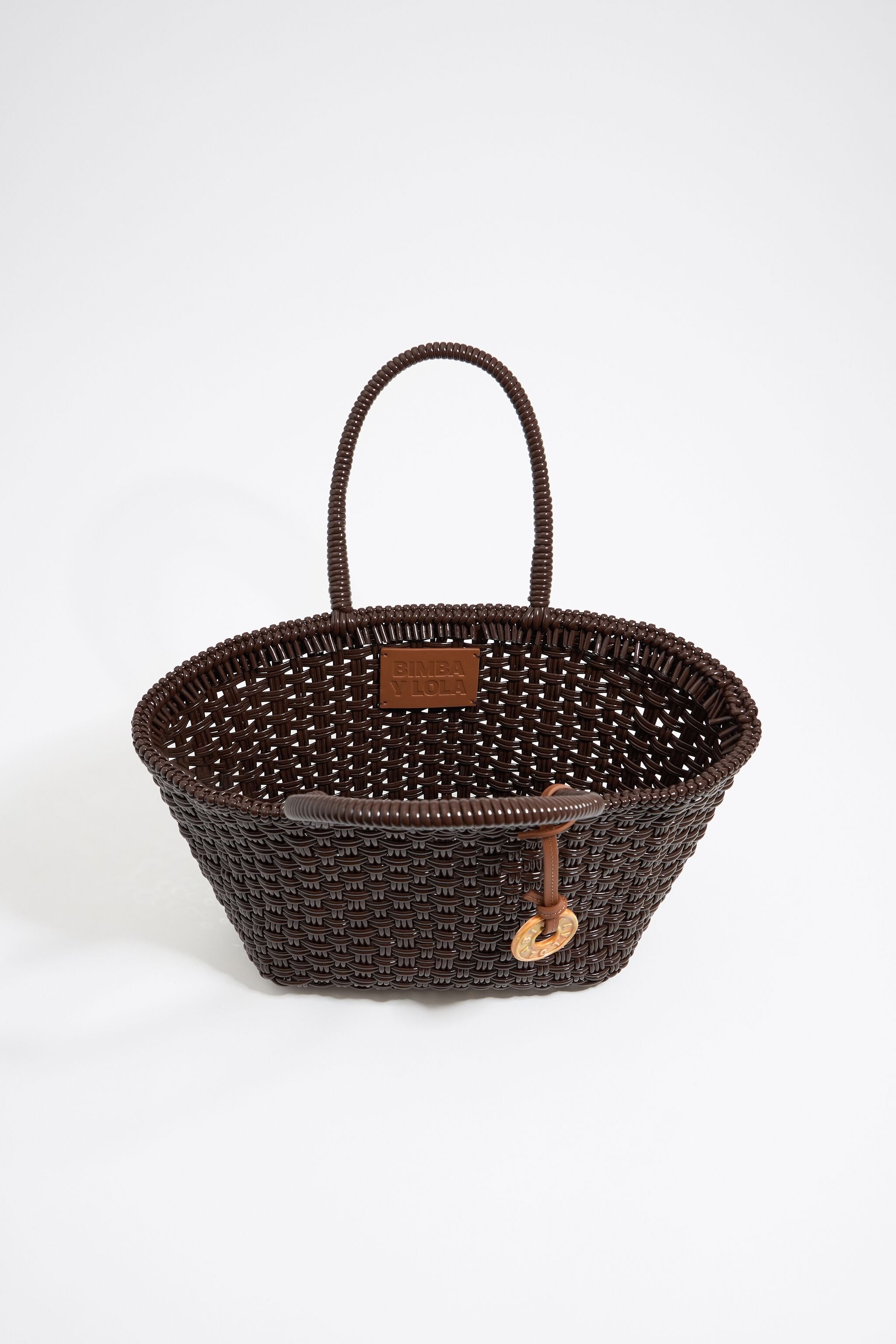 Chocolate plaited shopper bag